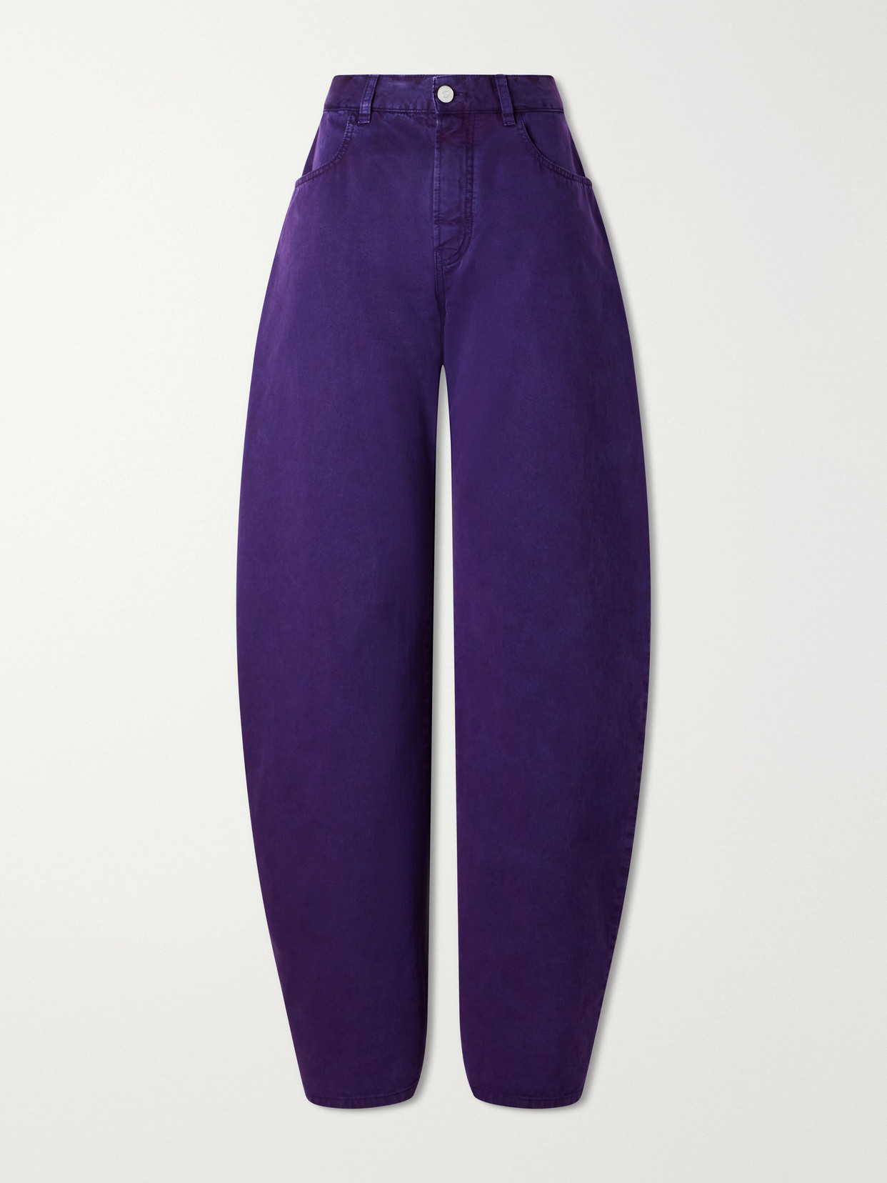 Alaïa Mid-rise Wide-leg Jeans In Purple