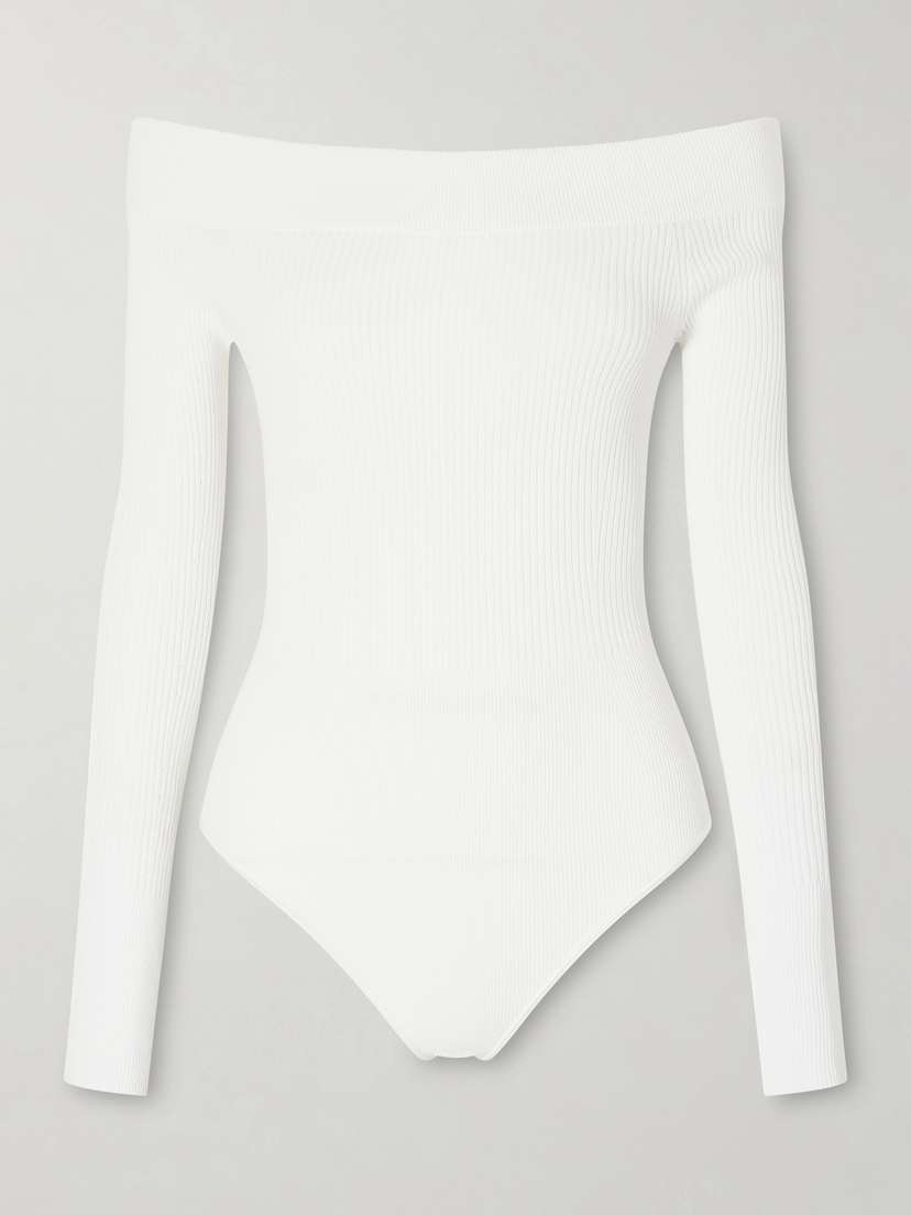 Alaïa Off-the-shoulder Ribbed-knit Bodysuit | Thumbnail 5 Alaïa Off-the-shoulder Ribbed-knit Bodysuit | Thumbnail 5