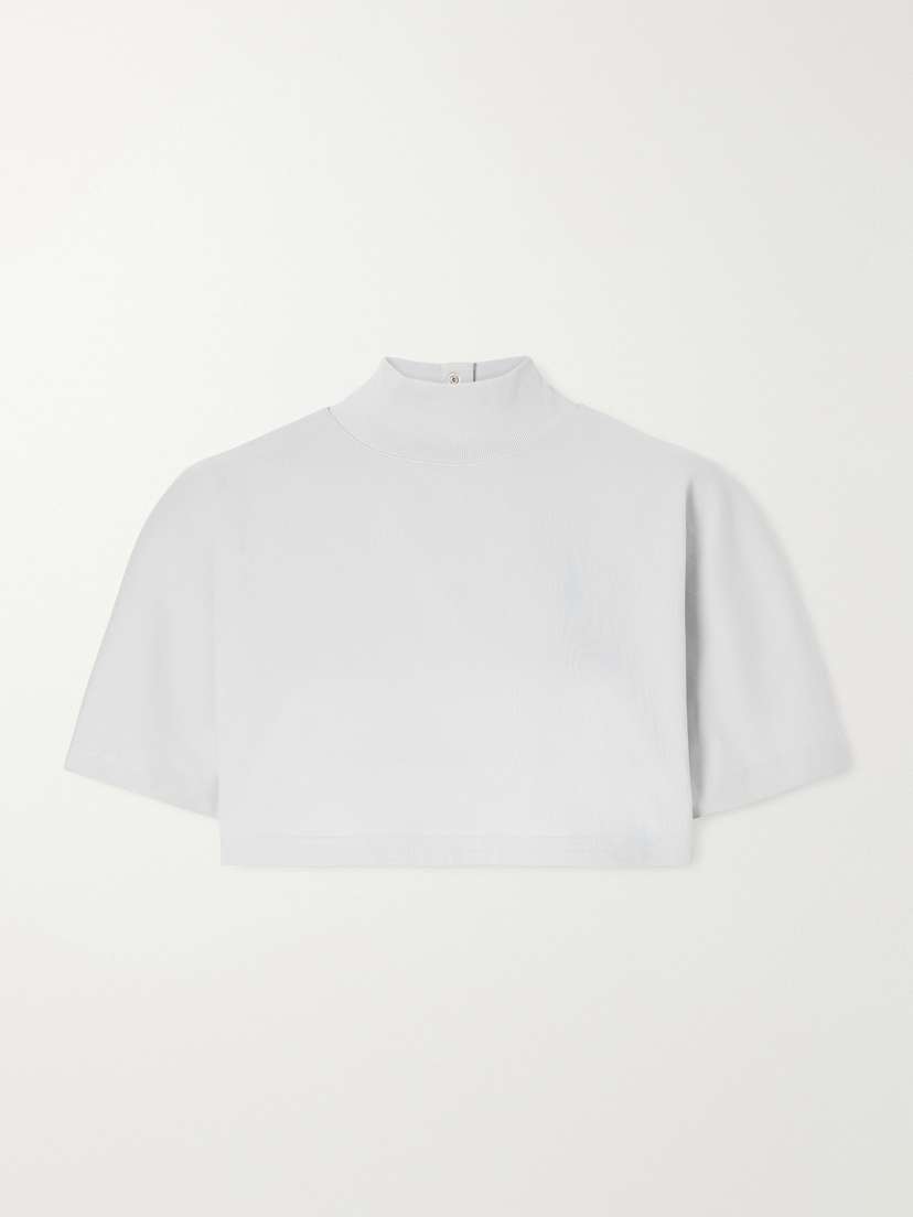 Alaïa Cropped Cotton-jersey Turtleneck T-shirt | Thumbnail 5 Alaïa Cropped Cotton-jersey Turtleneck T-shirt | Thumbnail 5