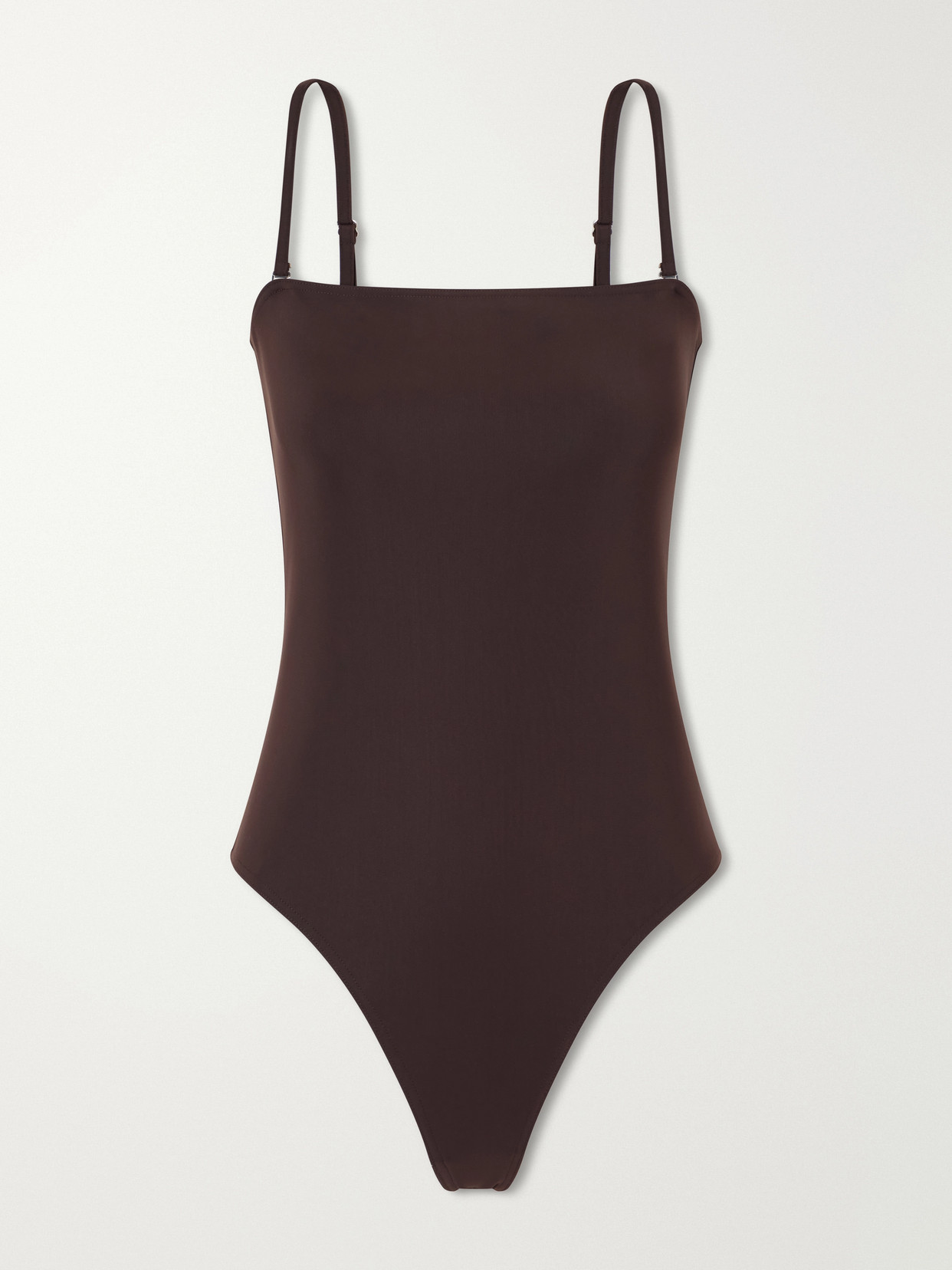 Alaïa Stretch-jersey Swimsuit In Brown