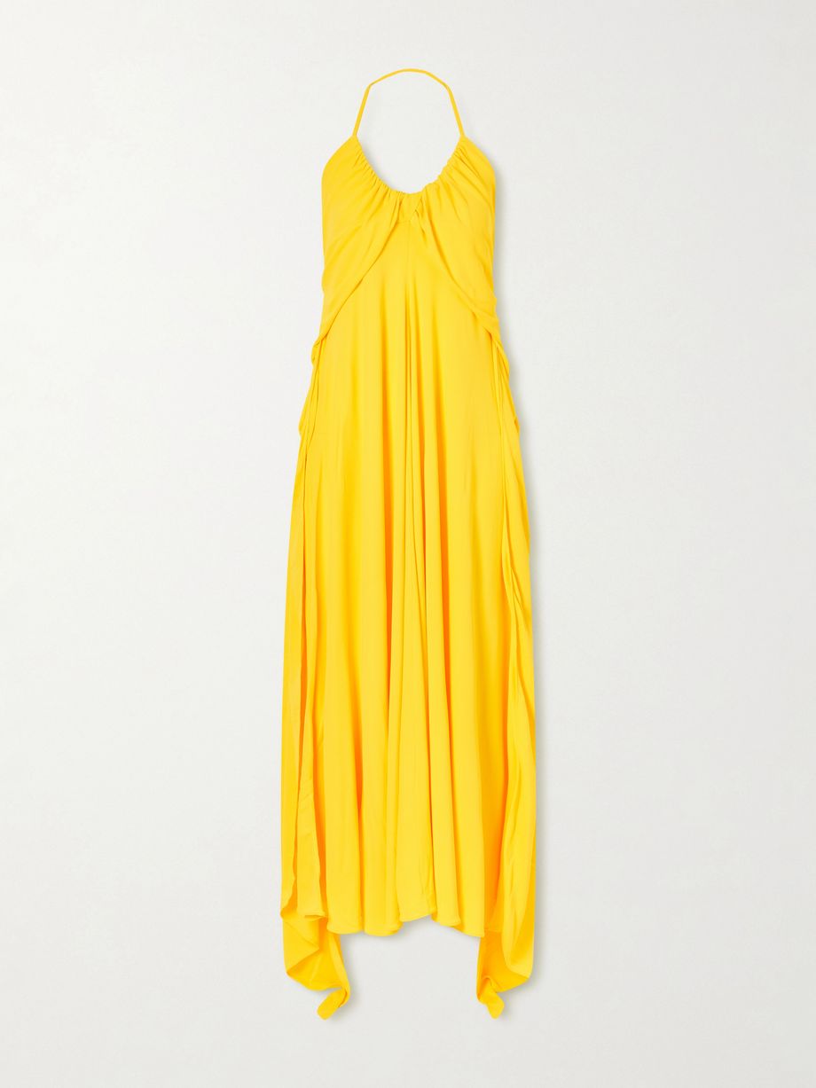 Halter jersey maxi dress