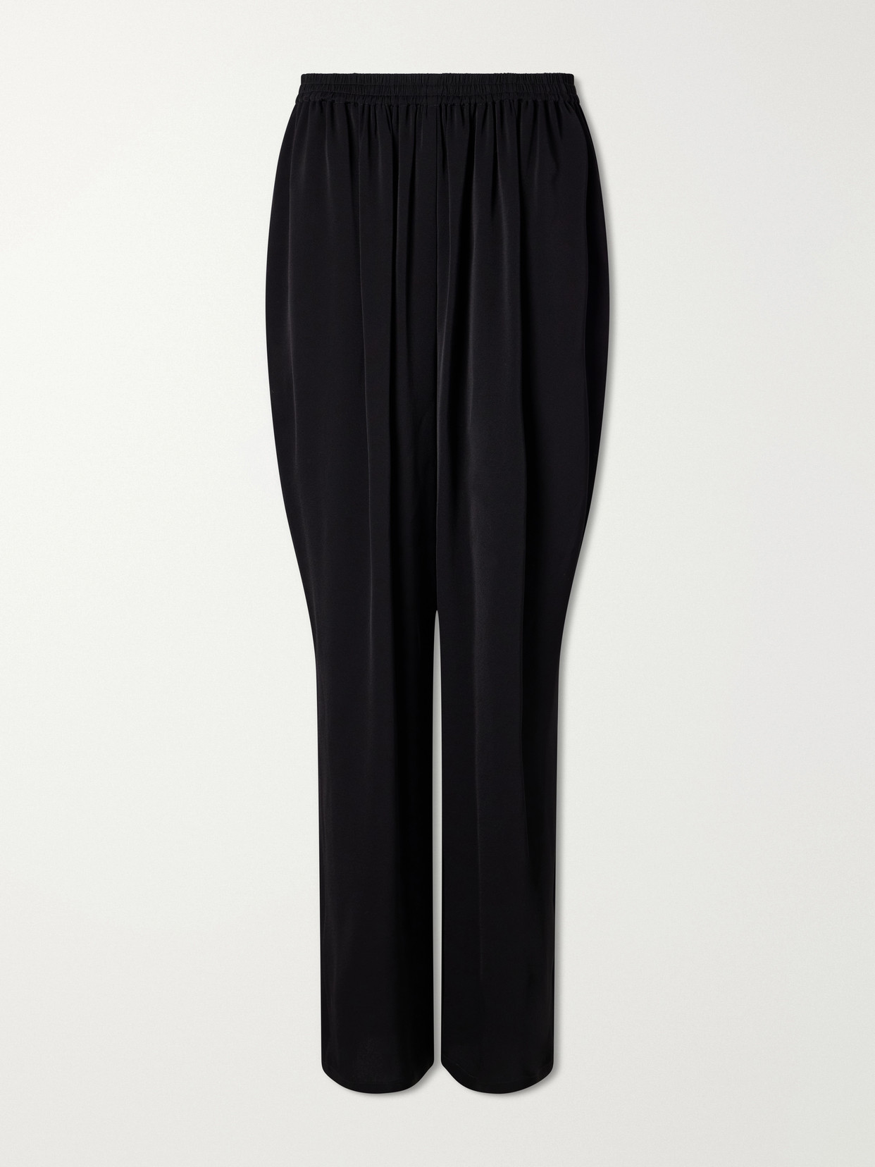 Alaïa Striped Cady Straight-leg Pants In Black