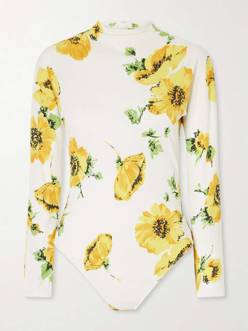 Alaïa Floral-print Jersey Bodysuit | Thumbnail 5 Alaïa Floral-print Jersey Bodysuit | Thumbnail 5