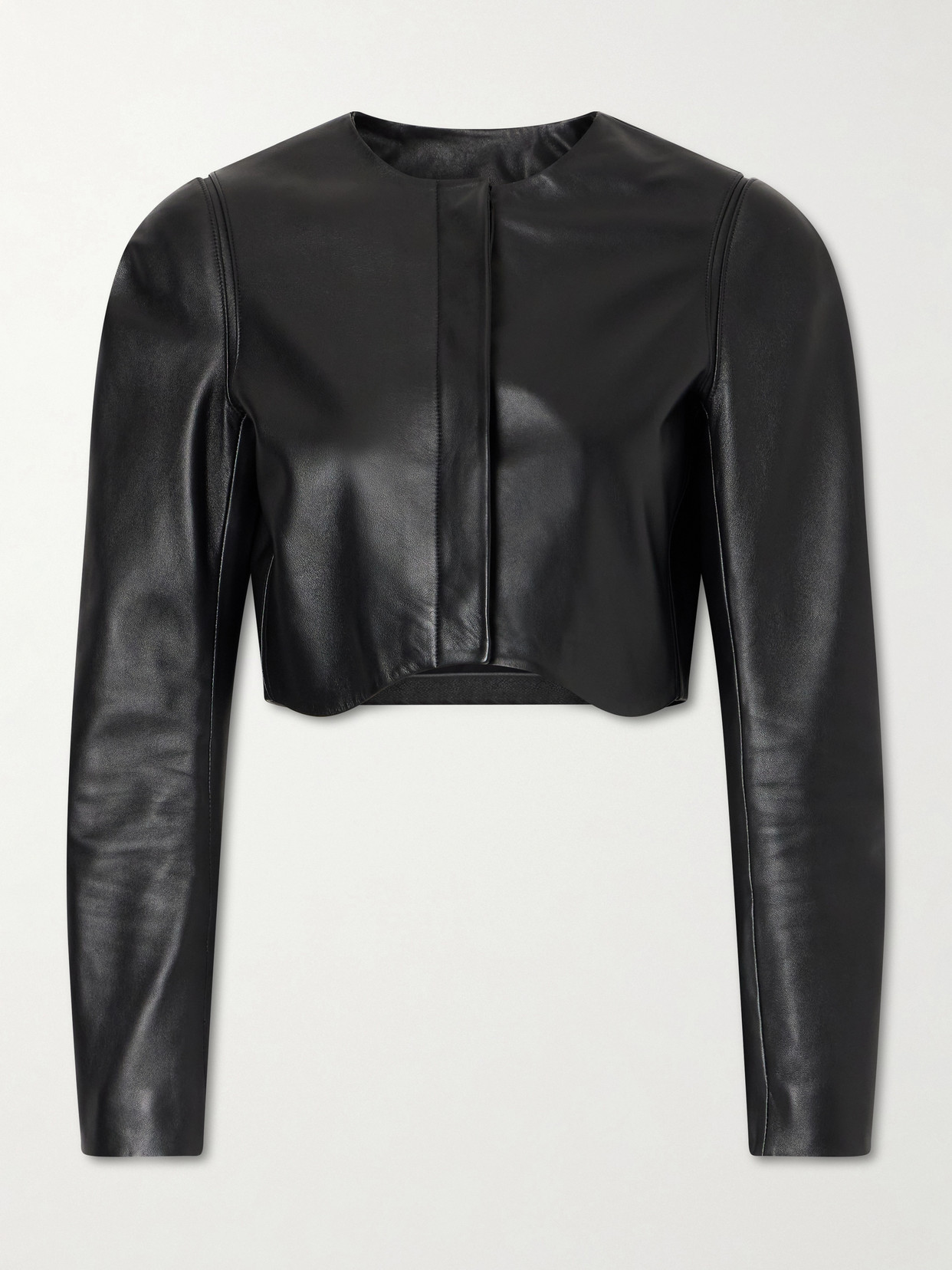 Alaïa Leather Biker Jacket In Black