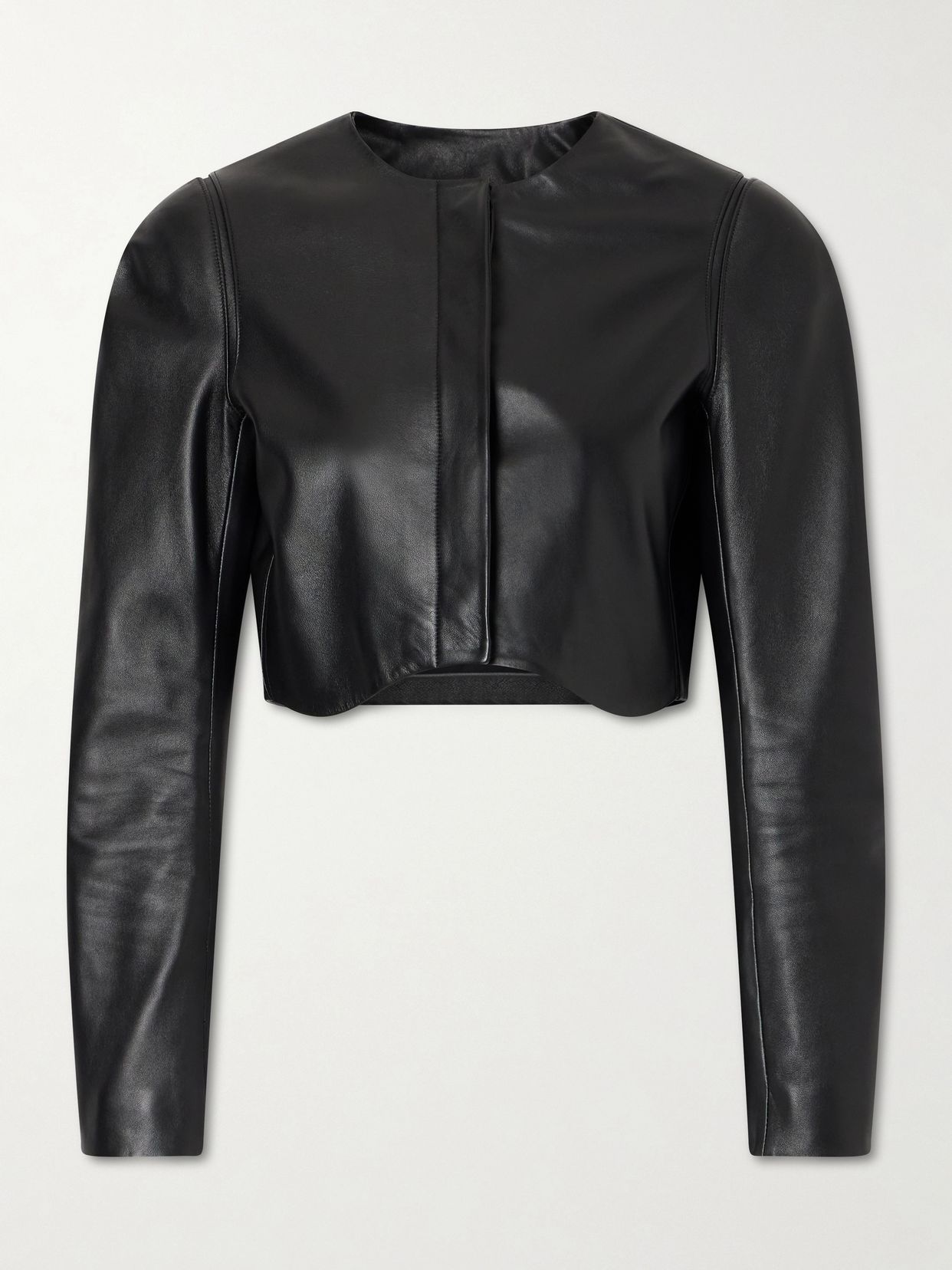 Leather biker jacket