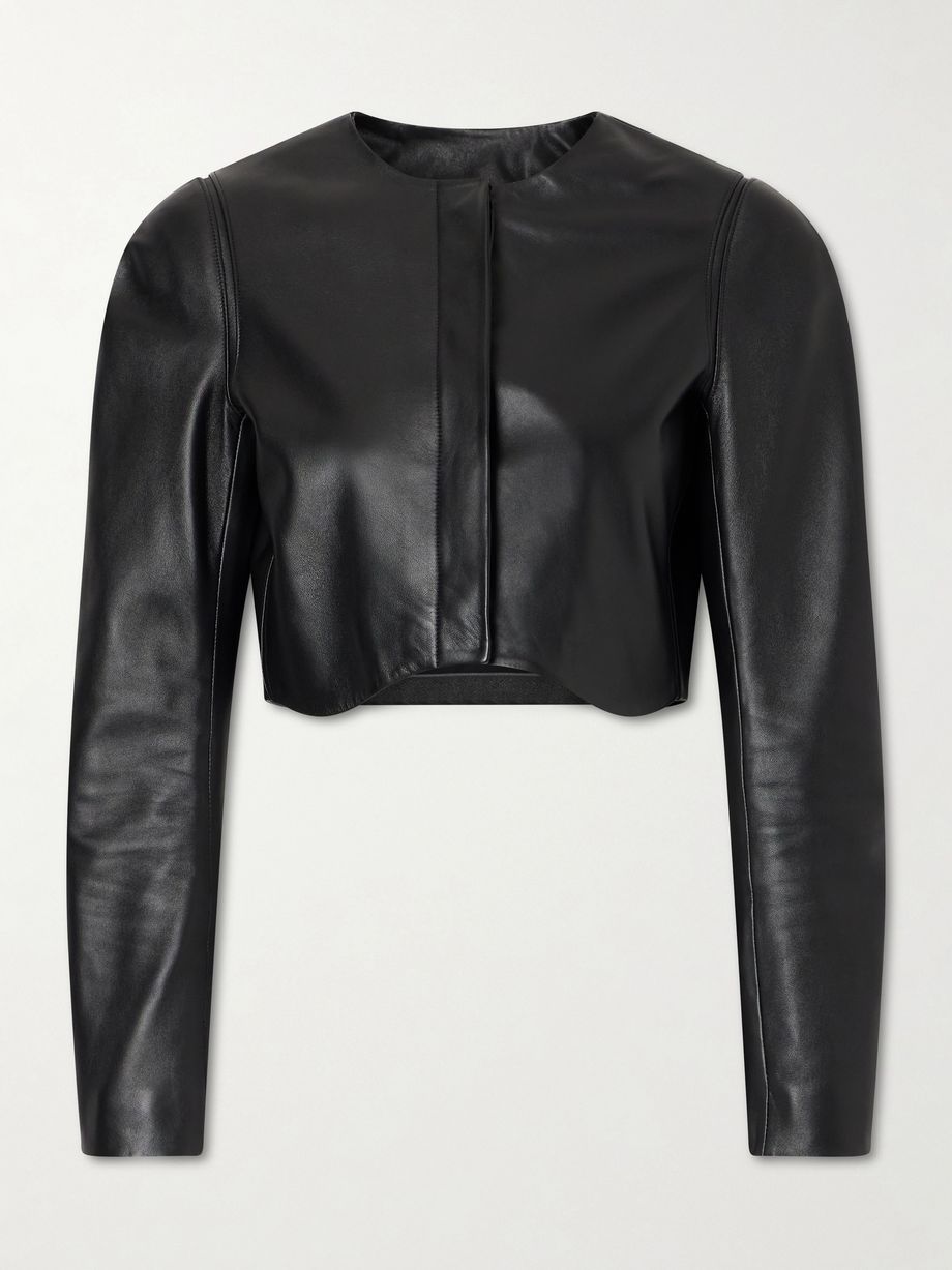 Leather biker jacket