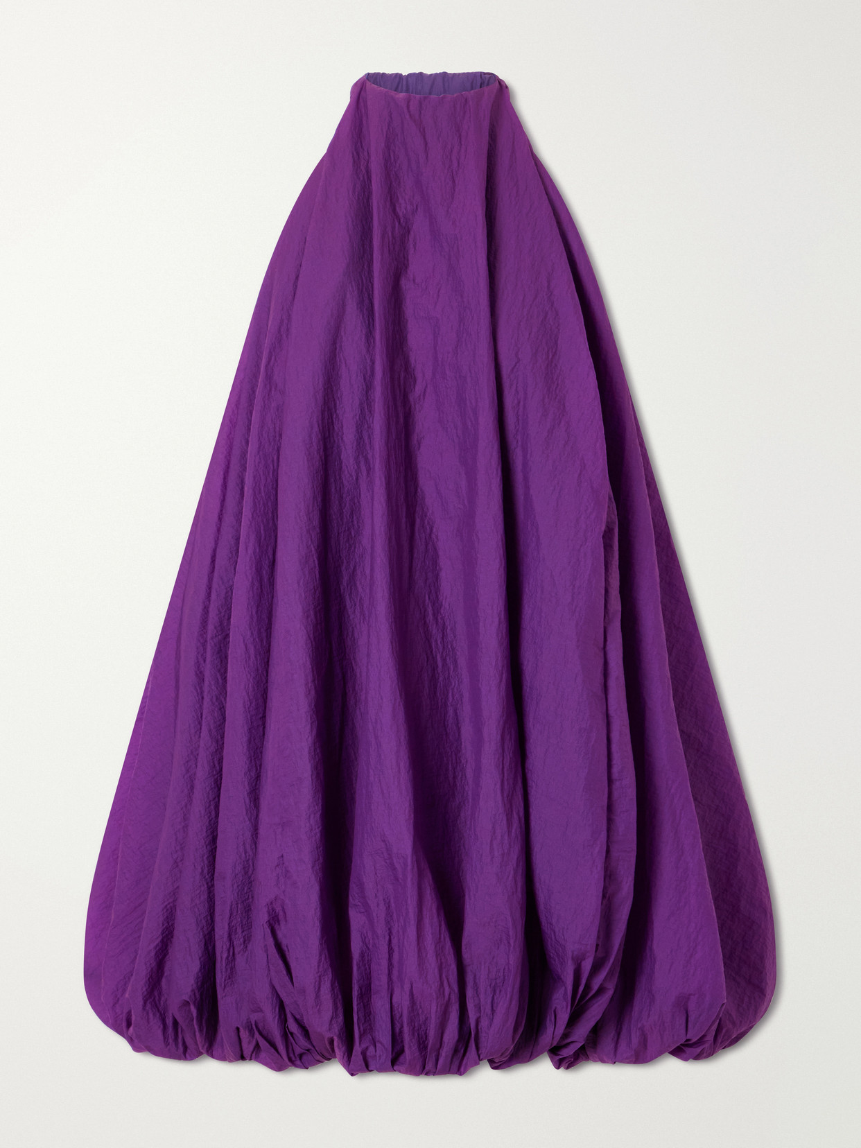 Alaïa Balloon Woven Dress In Purple