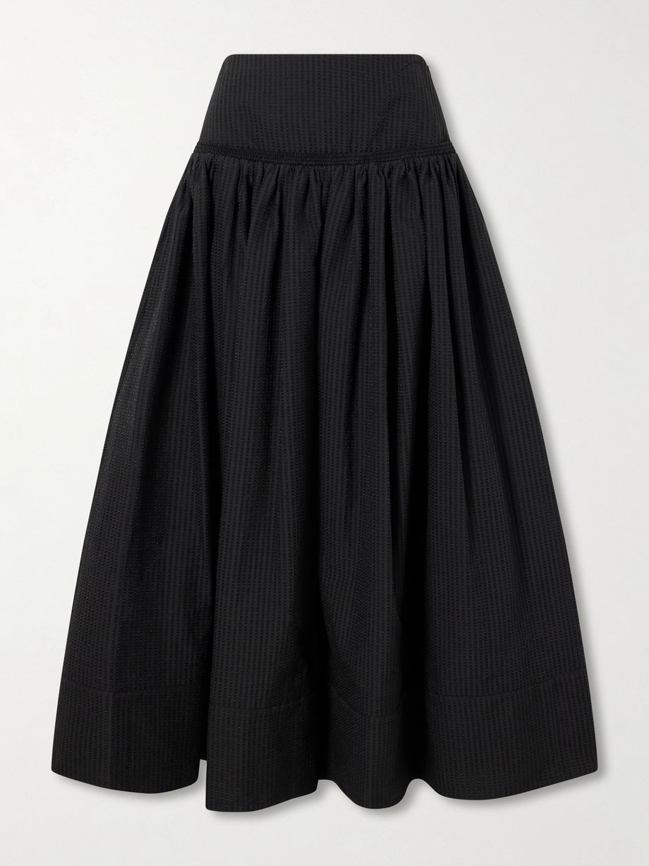 Cotton midi skirt