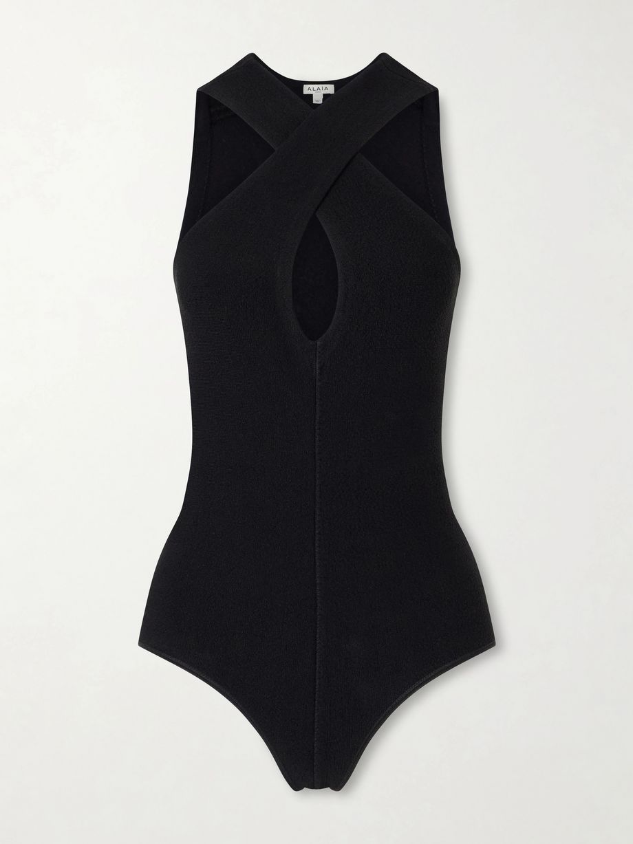 Cross body compact bodysuit