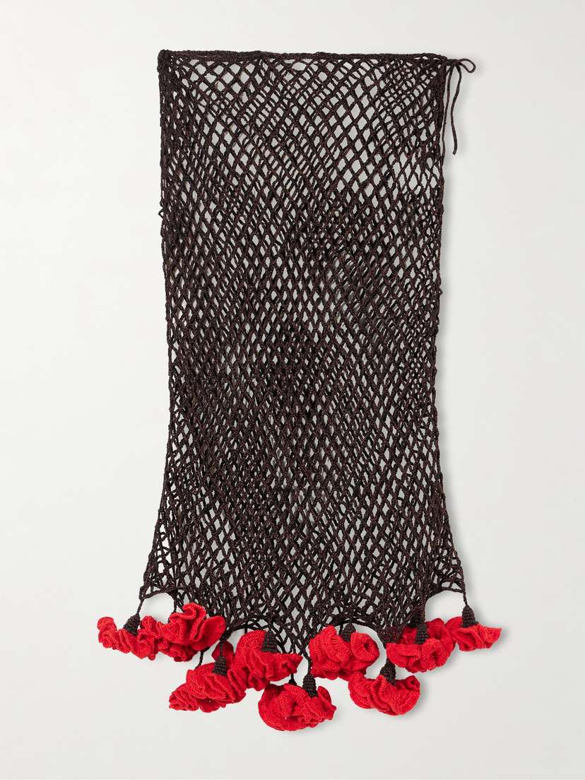 Alaïa Embellished Crocheted Midi Skirt | Thumbnail 3 Alaïa Embellished Crocheted Midi Skirt | Thumbnail 3