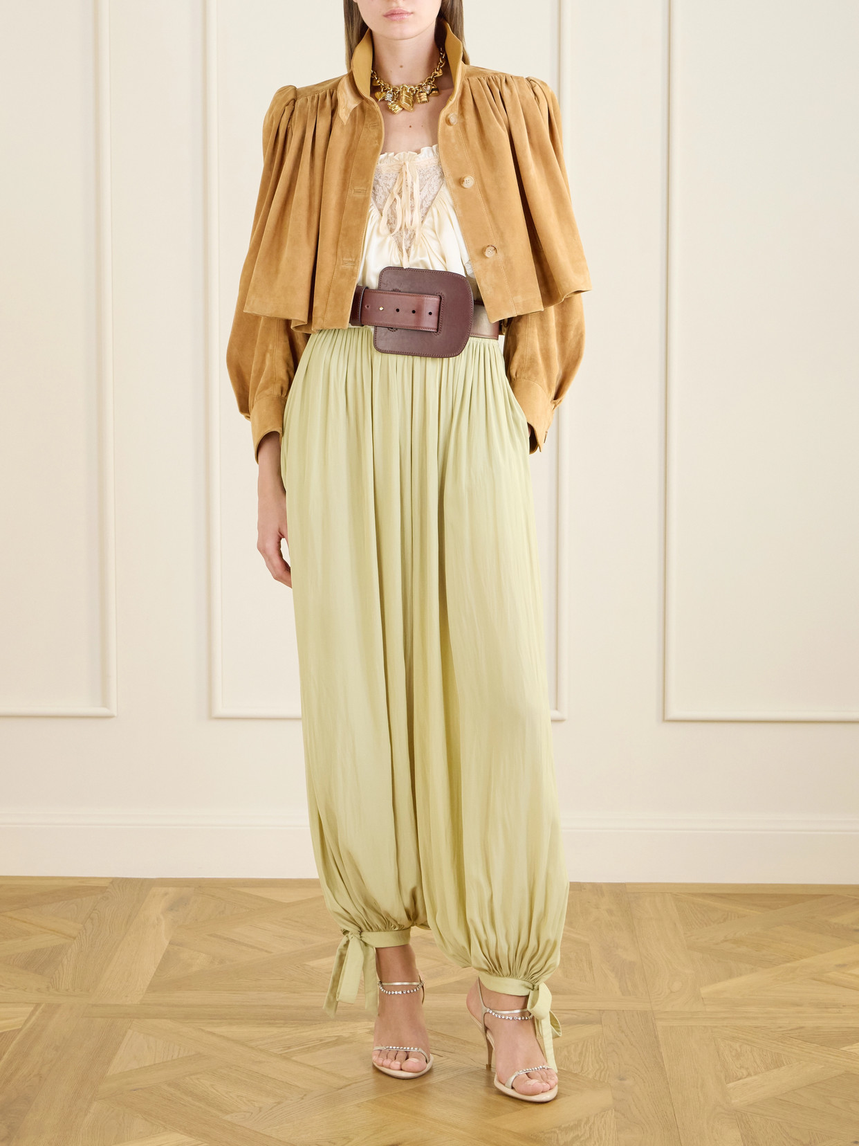 Chloé - Lace-Trimmed Silk-Satin Cami