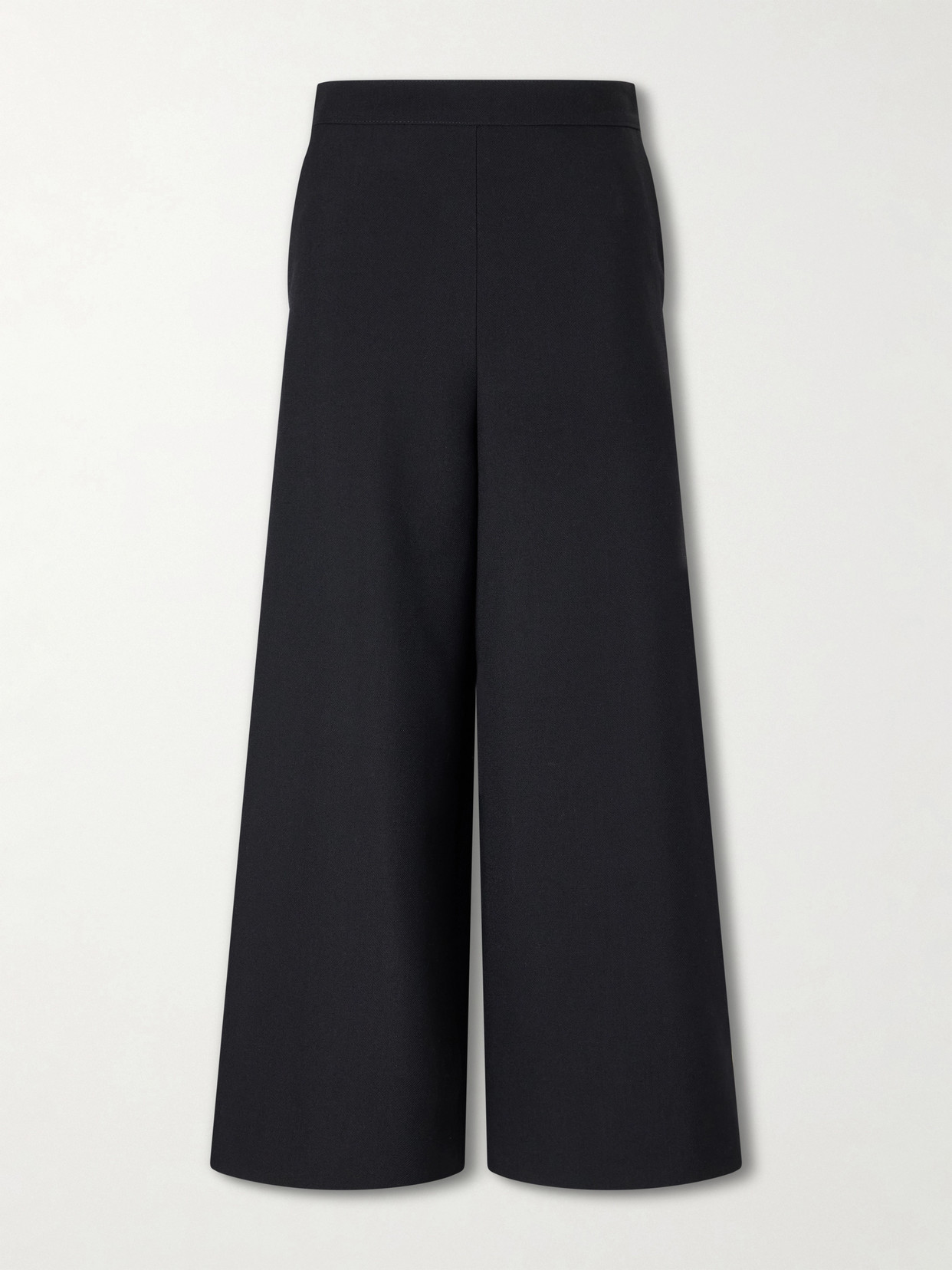 Chloé - Wide-leg Wool Crepe Pants - Black