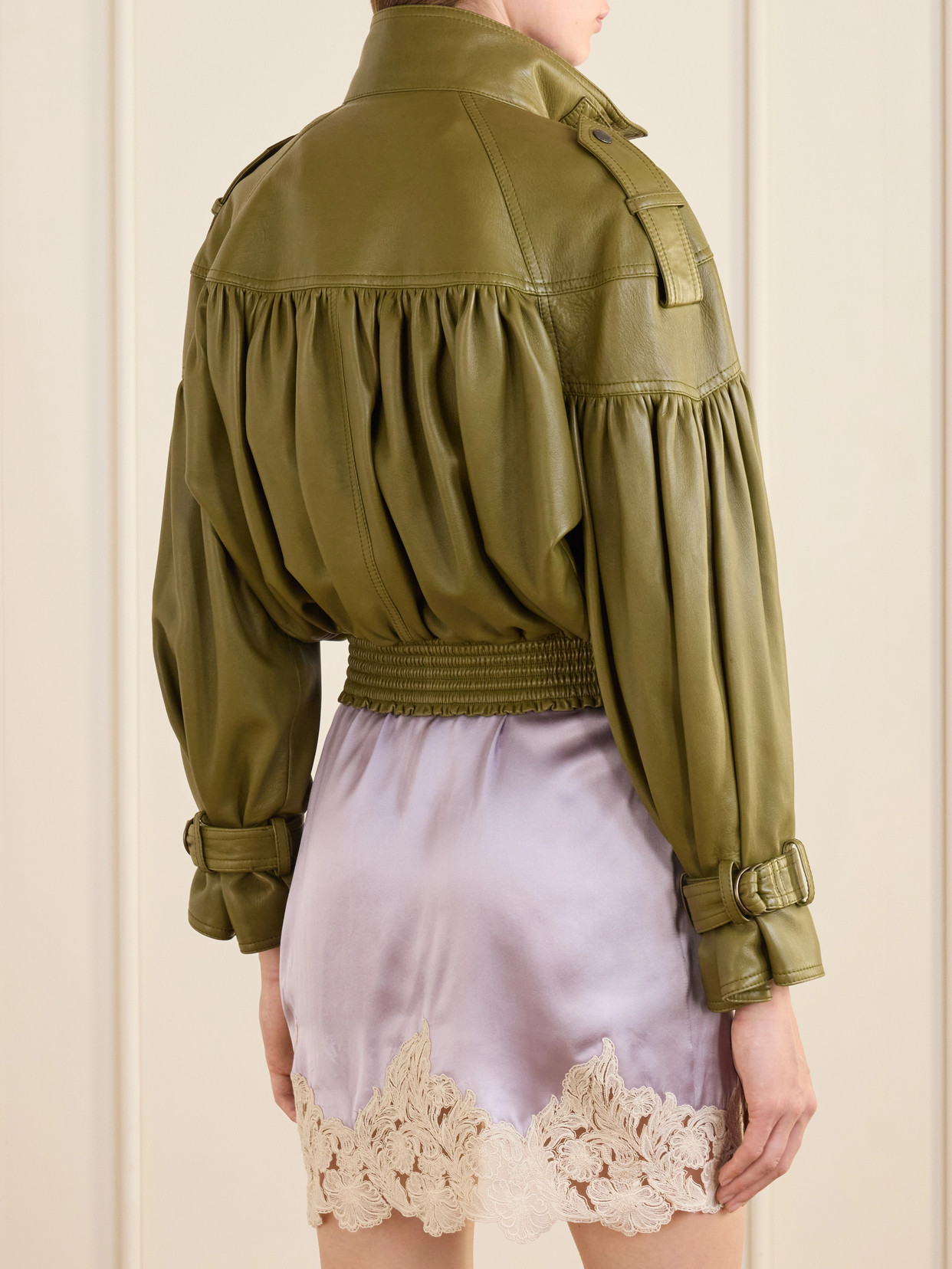 Chloé - Leather Bomber Jacket