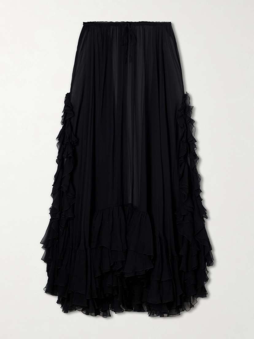 Chloé Ruffled Silk-crepon Maxi Skirt | Thumbnail 6 Chloé Ruffled Silk-crepon Maxi Skirt | Thumbnail 6