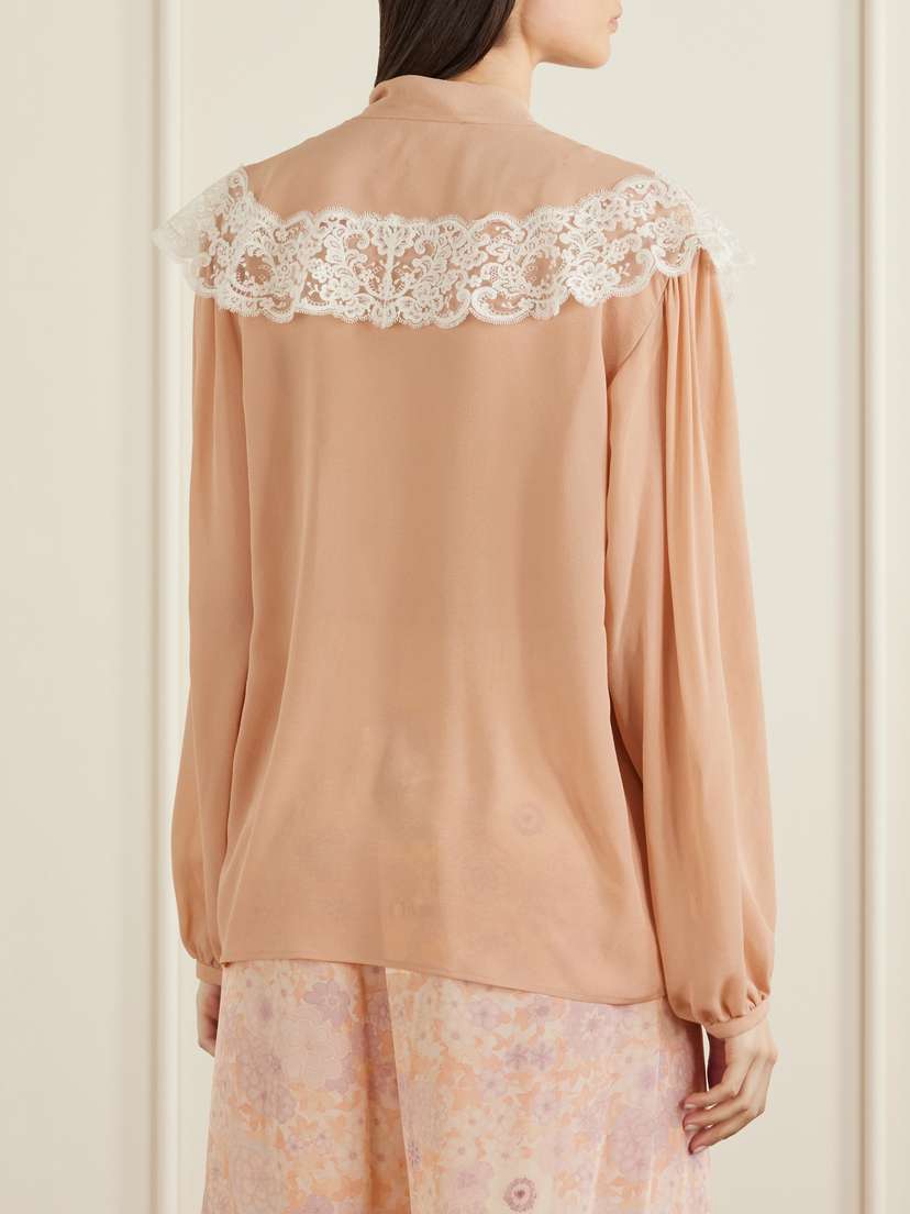 Chloé Georgette Silk Blouse | Thumbnail 4