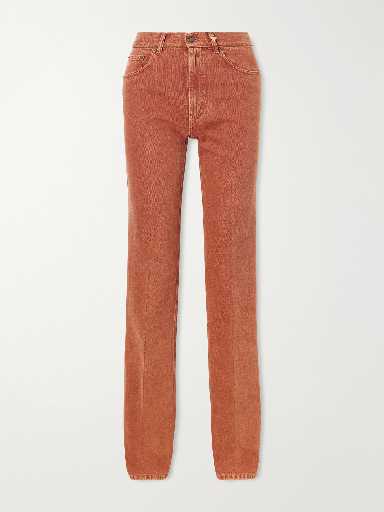 High-rise straight-leg jeans
