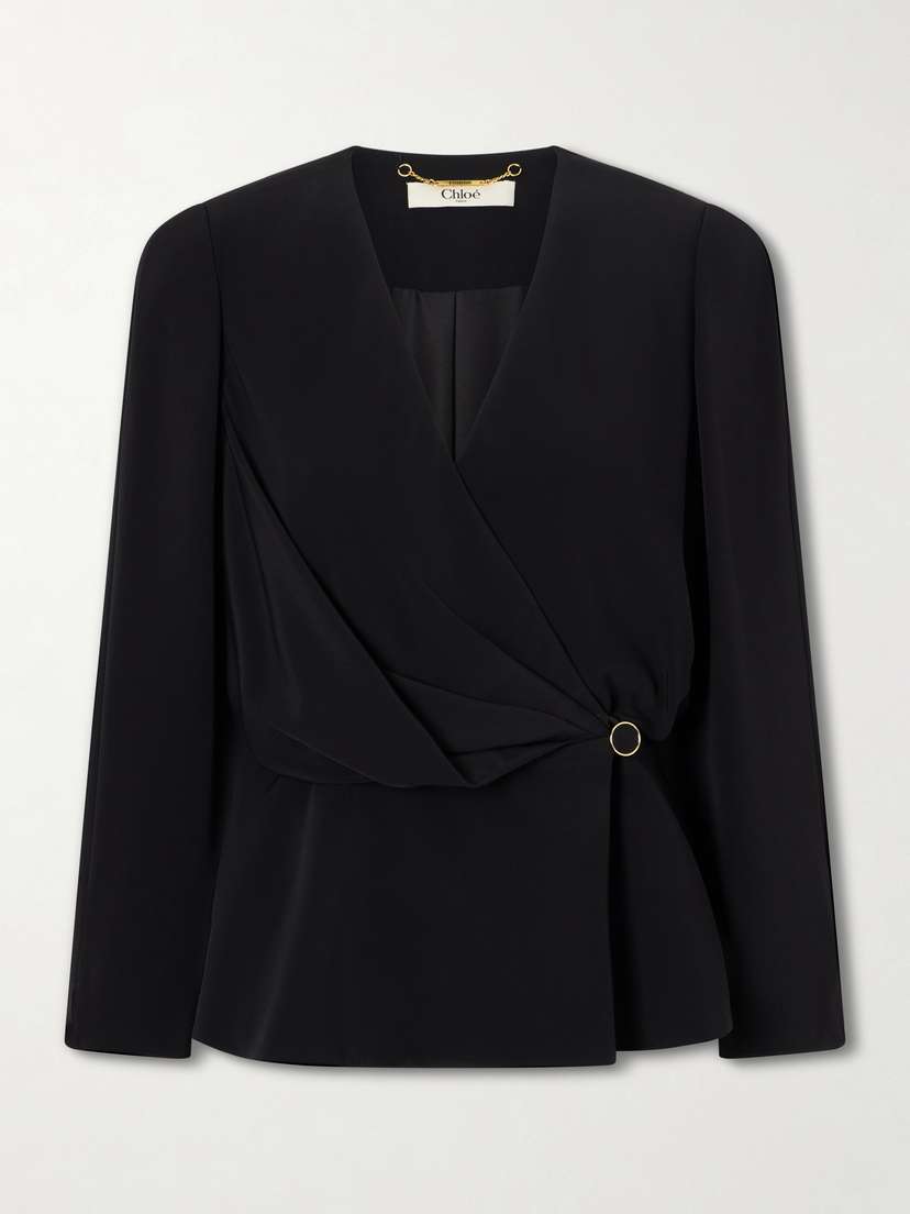 Chloé Gathered Faille Blouse