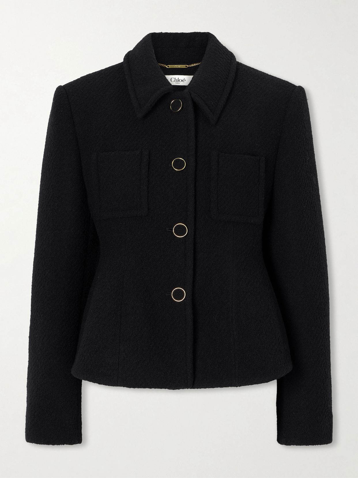 Wool-blend bouclé jacket