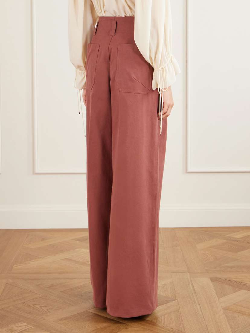 Chloé Cotton Wide-leg Pants | Thumbnail 3 Chloé Cotton Wide-leg Pants | Thumbnail 3