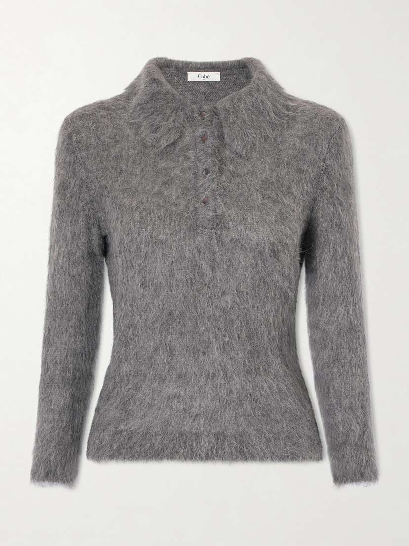 Chloé Alpaca-blend Polo Sweater | Thumbnail 6 Chloé Alpaca-blend Polo Sweater | Thumbnail 6