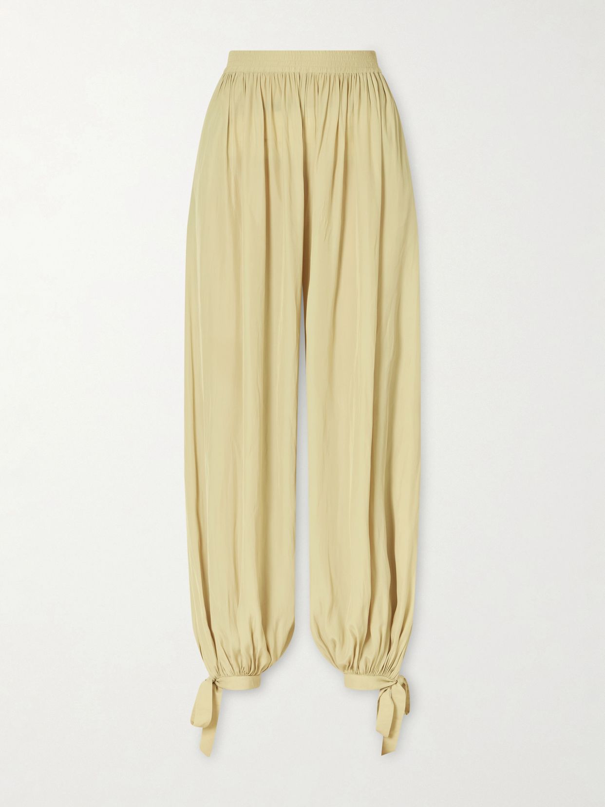 satin tapered pants