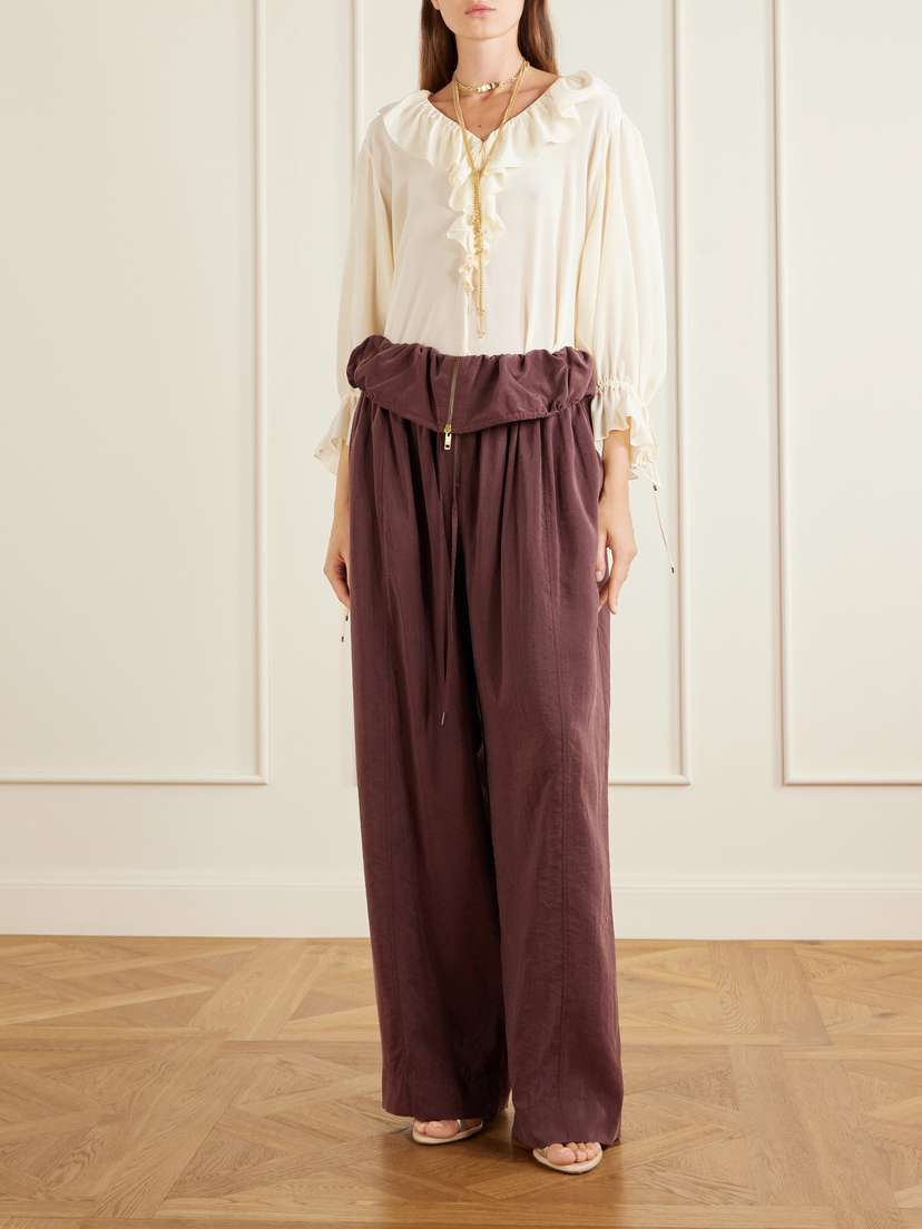 Chloé Silk-blend Wide-leg Pants | Thumbnail 2 Chloé Silk-blend Wide-leg Pants | Thumbnail 2