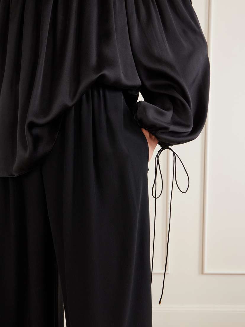 Chloé Ruffled Silk Crepe De Chine Wide-leg Pants | Thumbnail 5