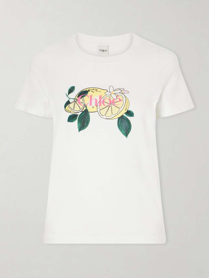 Chloé Printed Cotton-jersey T-shirt