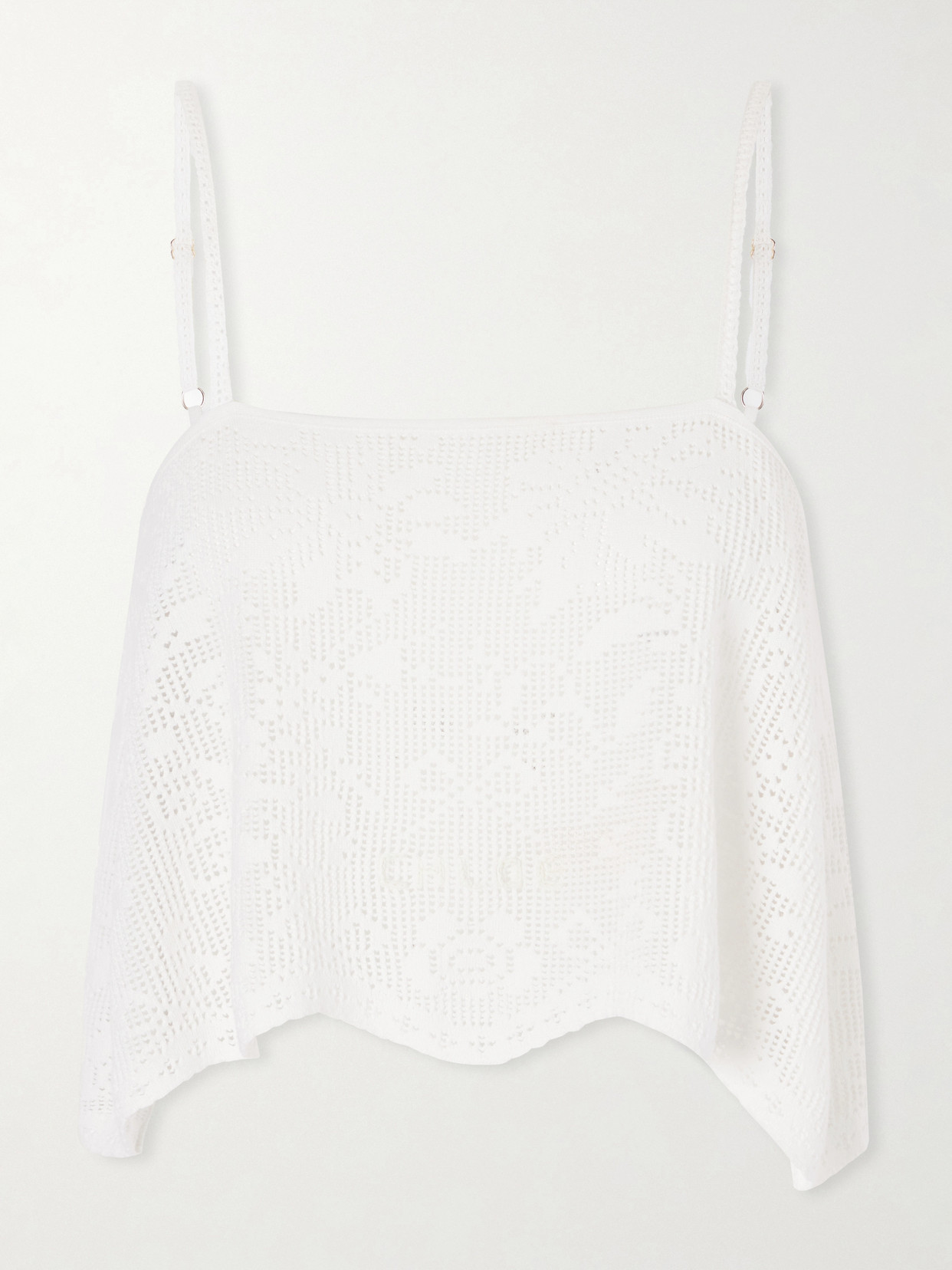 Chloé Crocheted Cotton Top In White