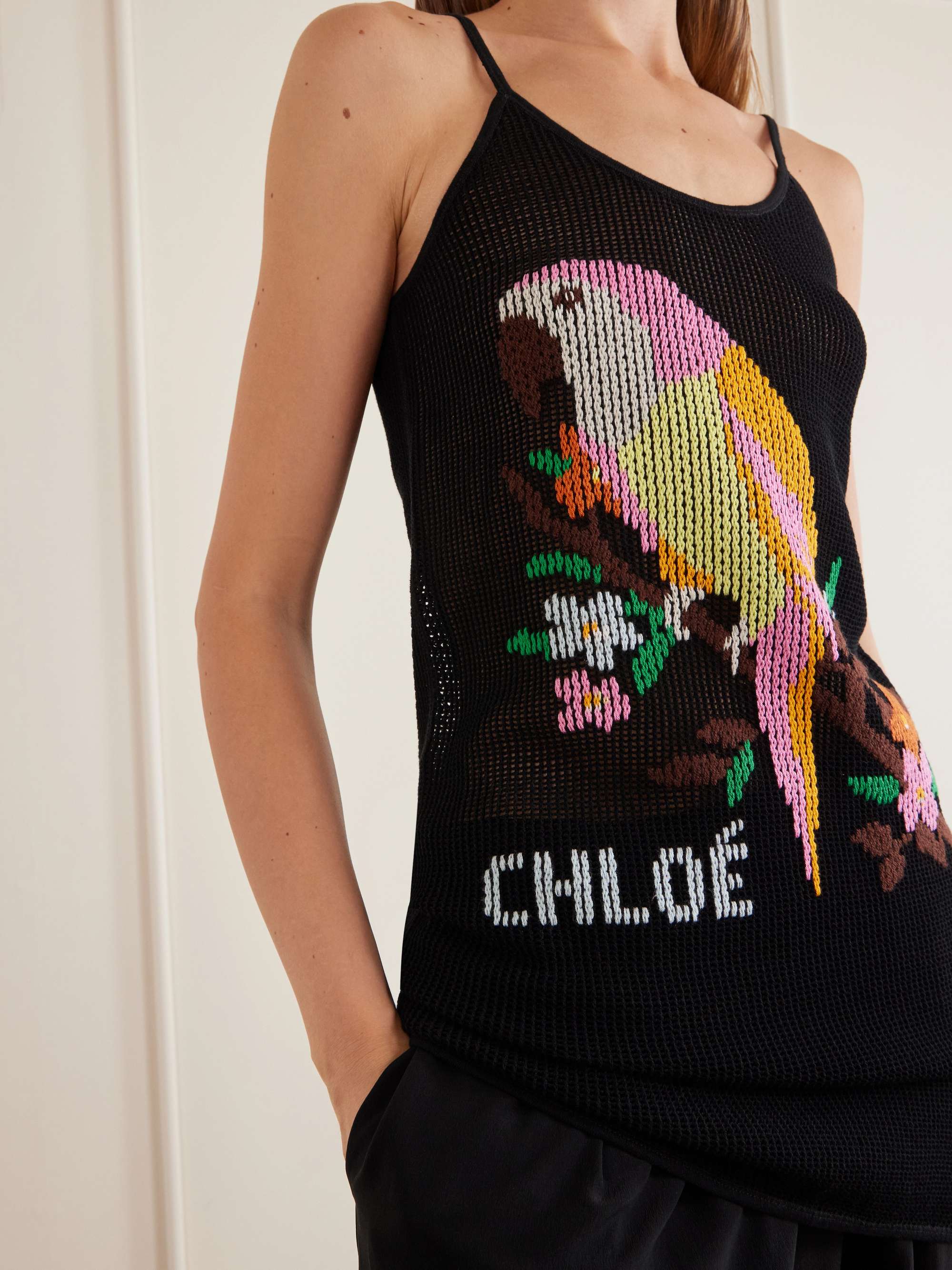 chloe embroidered short dress Chlo Lace Women top