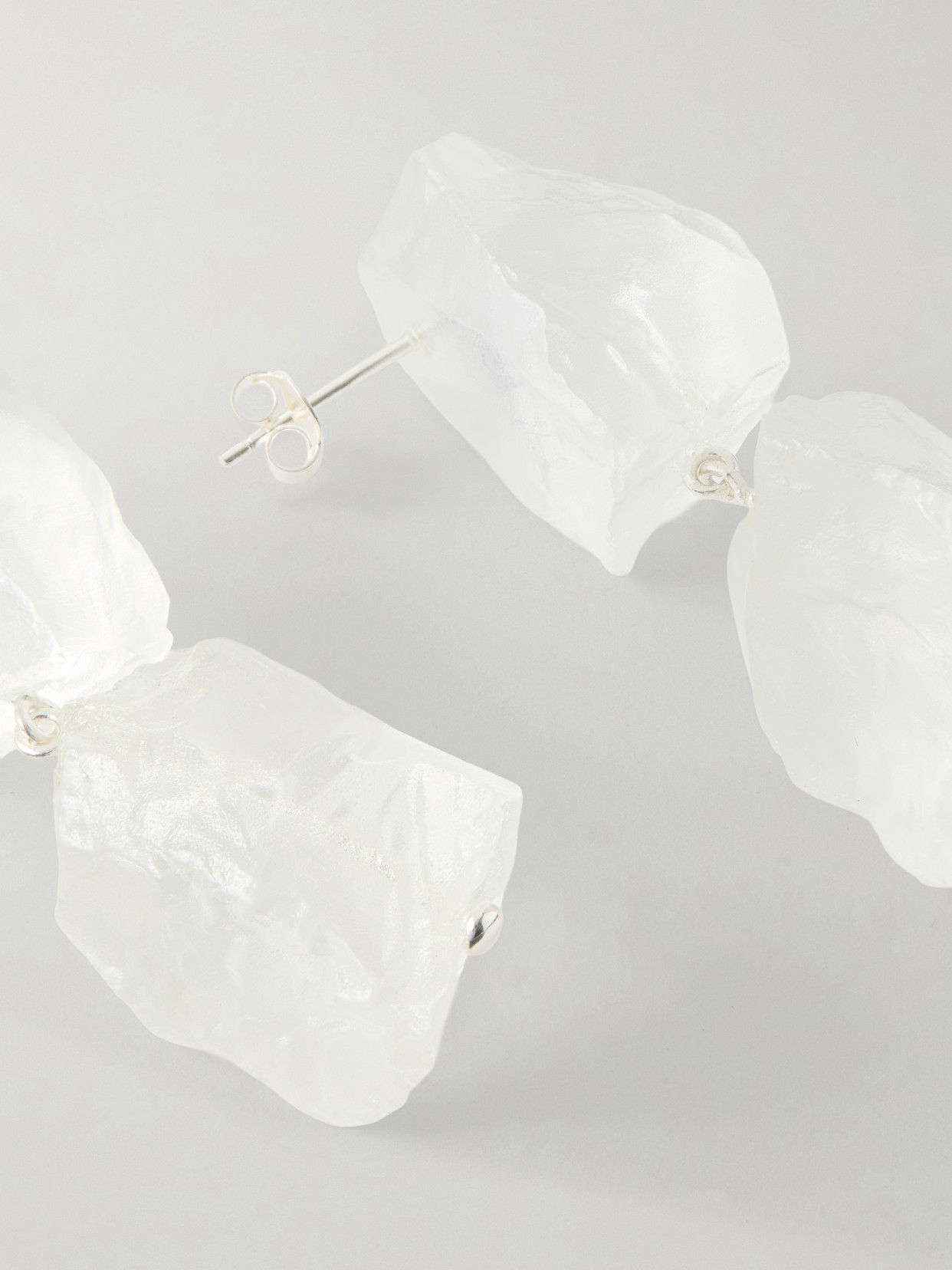 Completedworks Crystal Drop Earrings In White