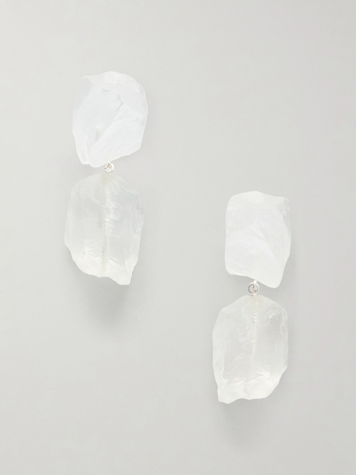 Completedworks Crystal Drop Earrings In White