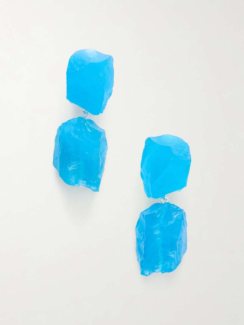 Completedworks Silver-plated And Resin Drop Earrings