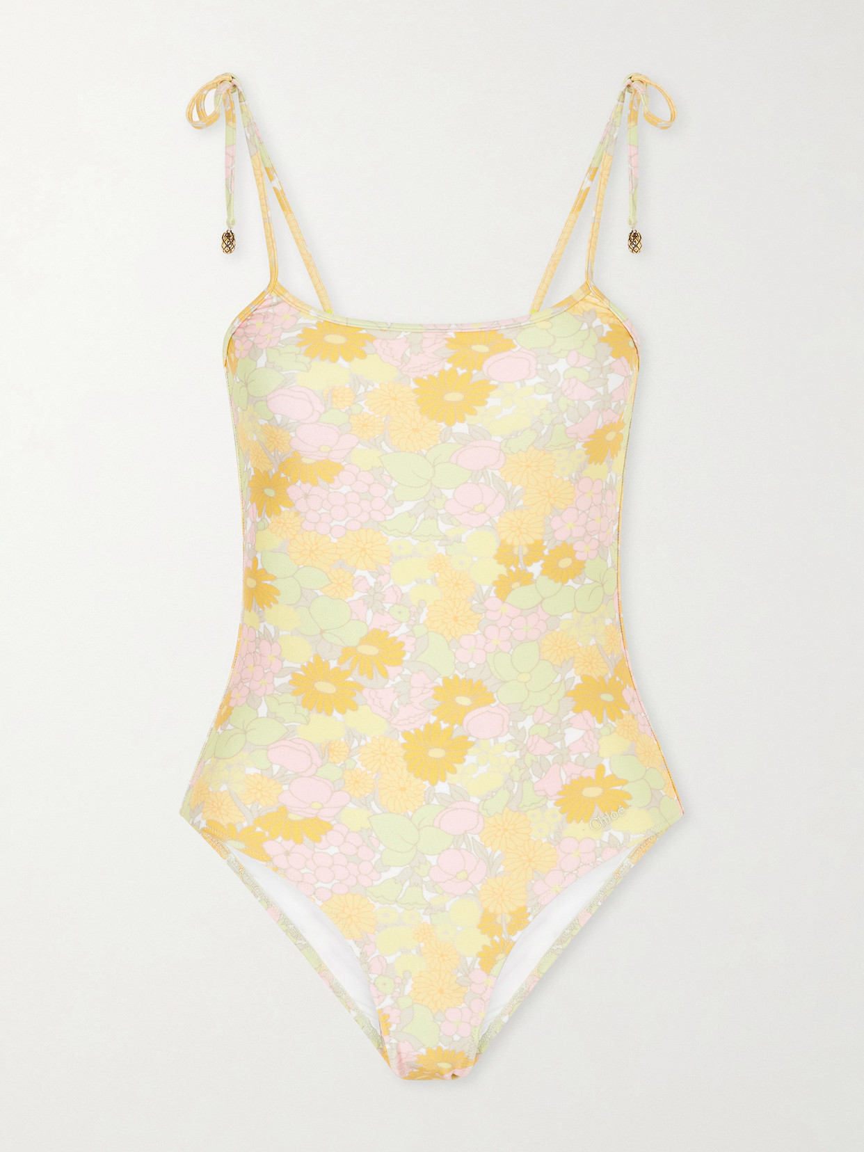 Chloé Floral-print Swimsuit In Multi