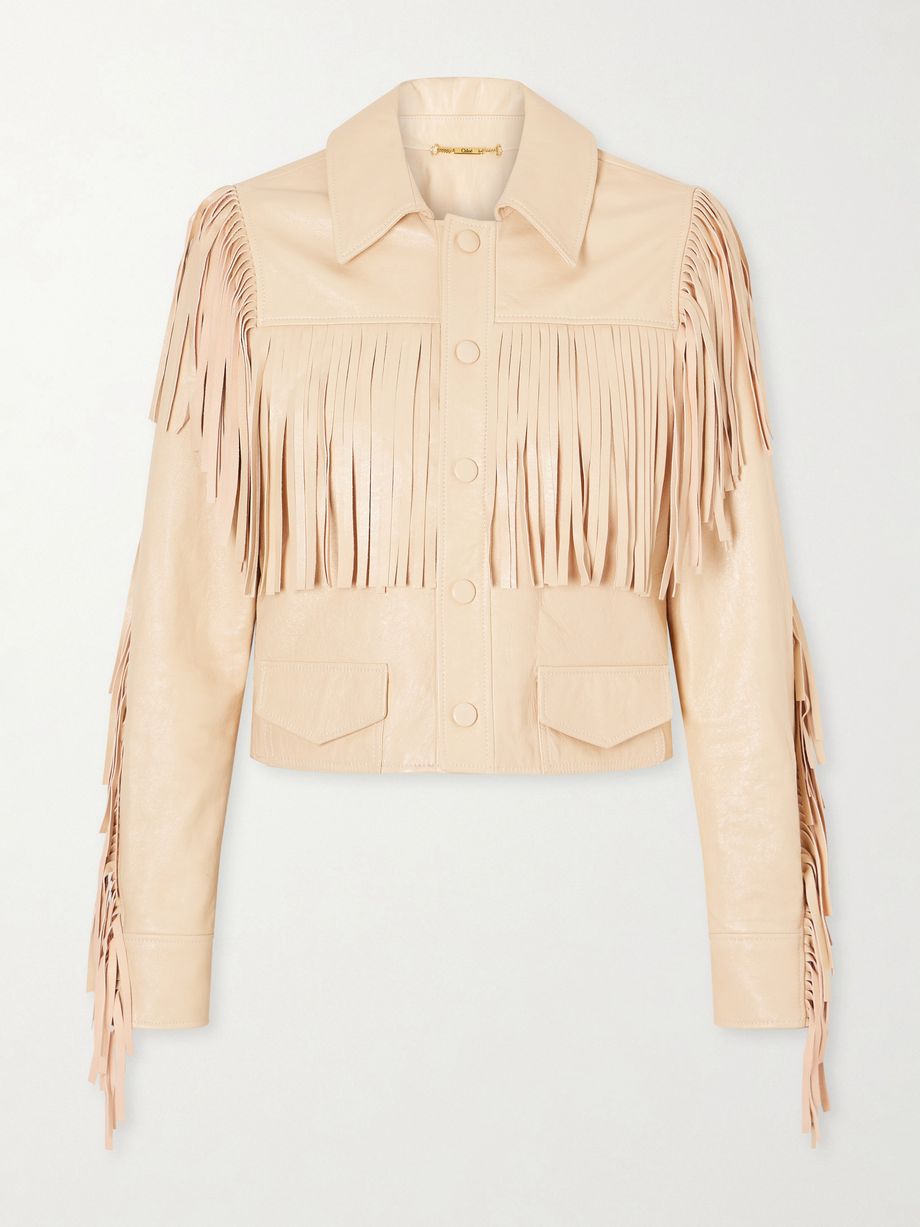 Fringed leather jacket