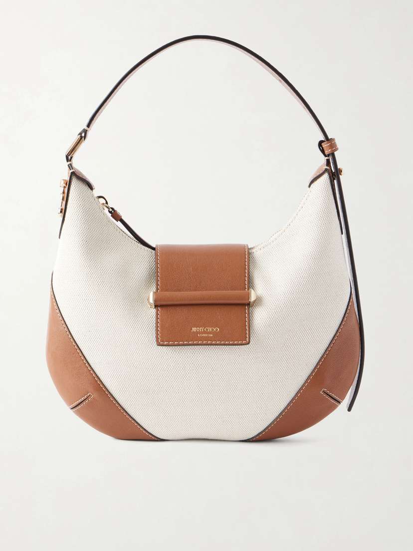 Jimmy Choo Bar Small Canvas Leather-trim Shoulder Bag | Thumbnail 7 Jimmy Choo Bar Small Canvas Leather-trim Shoulder Bag | Thumbnail 7