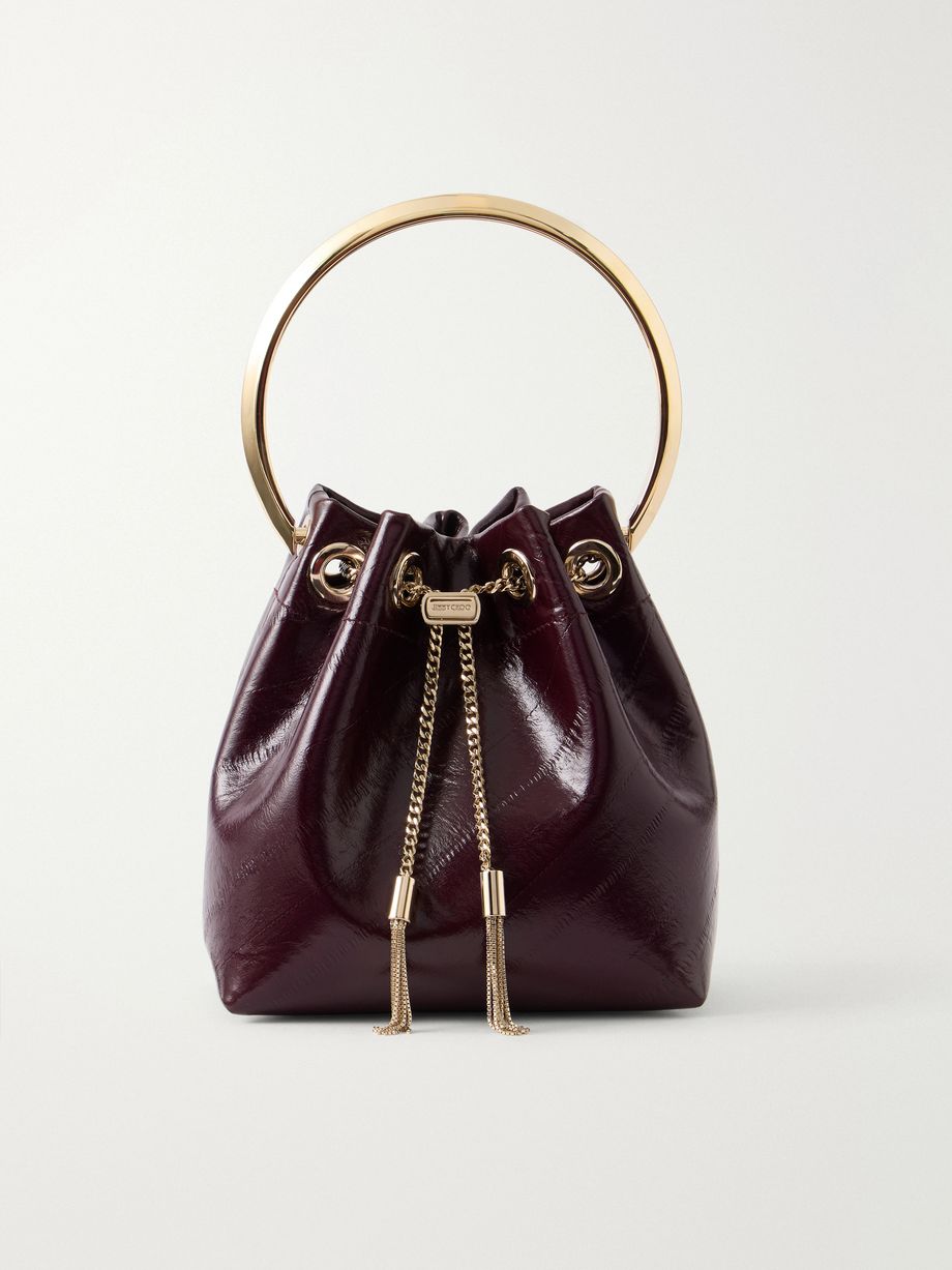 Bon Bon eel-effect leather bucket bag