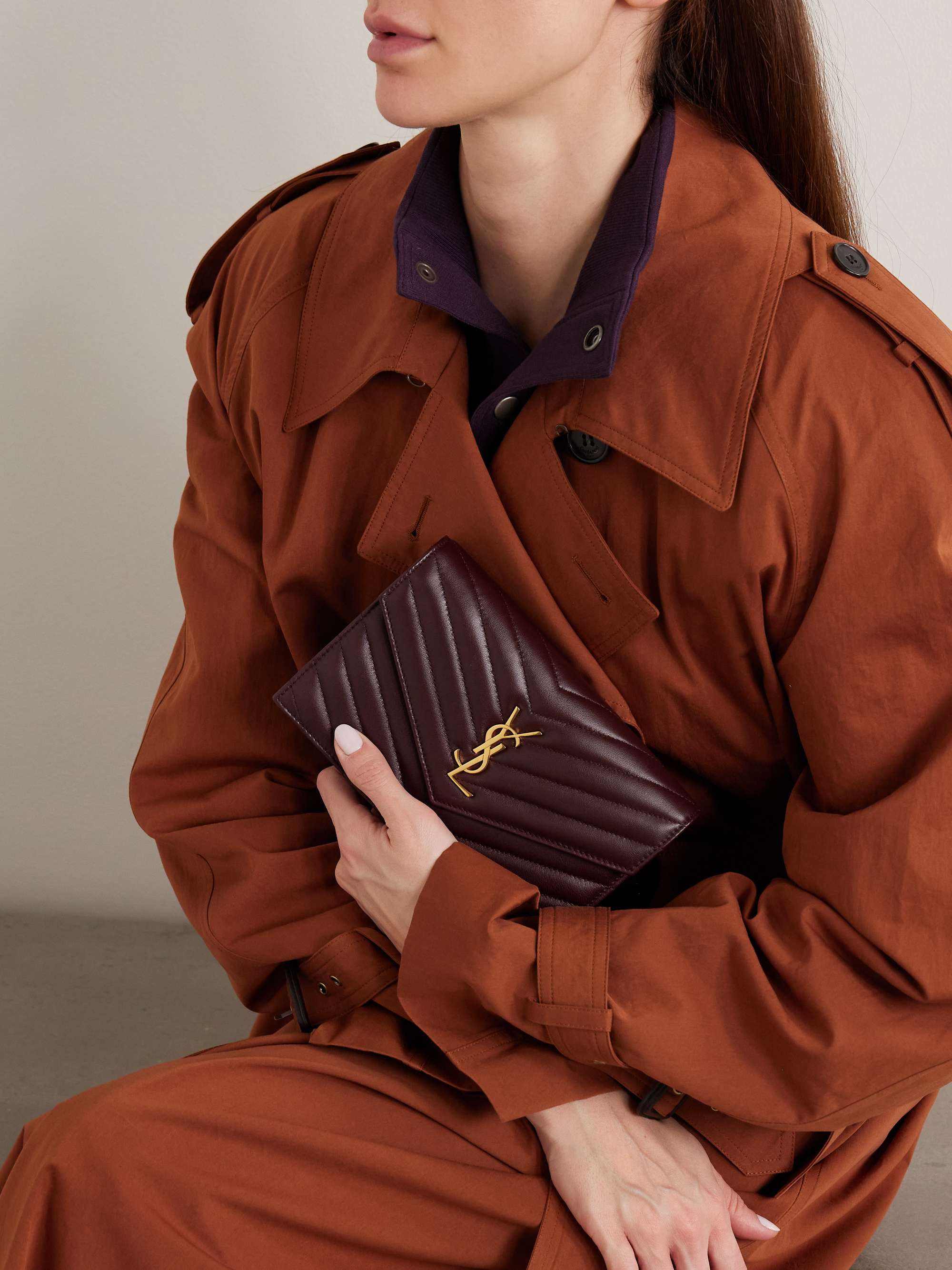 SAINT LAURENT Cassandre matelassé leather shoulder bag | NET-A-PORTER