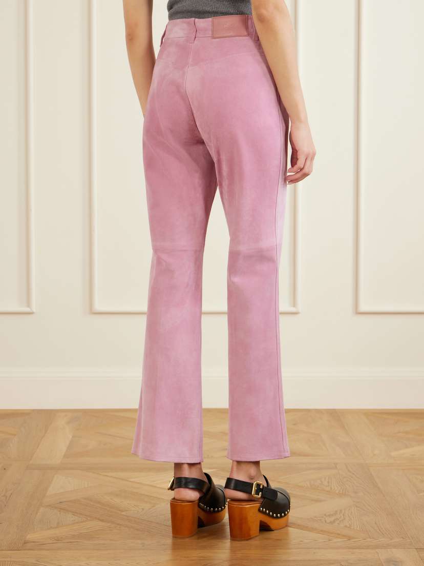 Chloé Suede Straight-leg Pants | Thumbnail 4 Chloé Suede Straight-leg Pants | Thumbnail 4