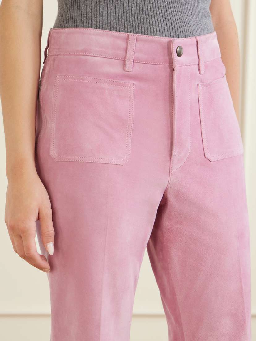 Chloé Suede Straight-leg Pants | Thumbnail 5 Chloé Suede Straight-leg Pants | Thumbnail 5