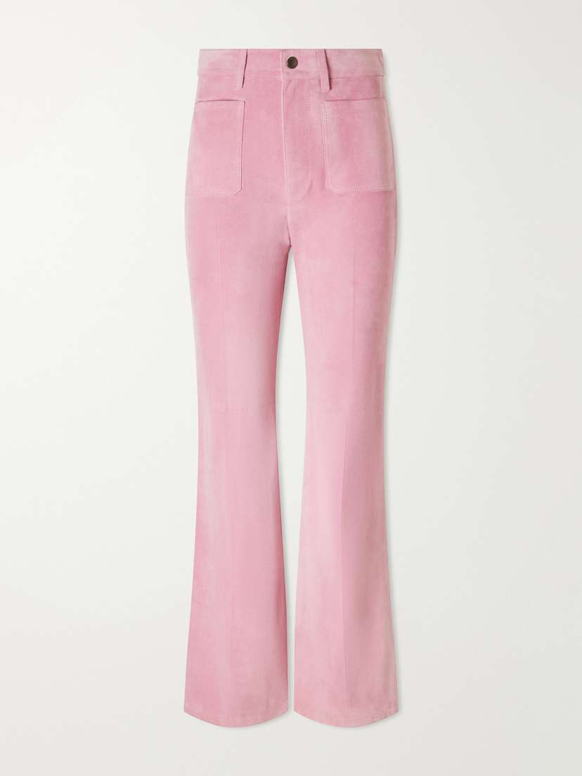Chloé Suede Straight-leg Pants
