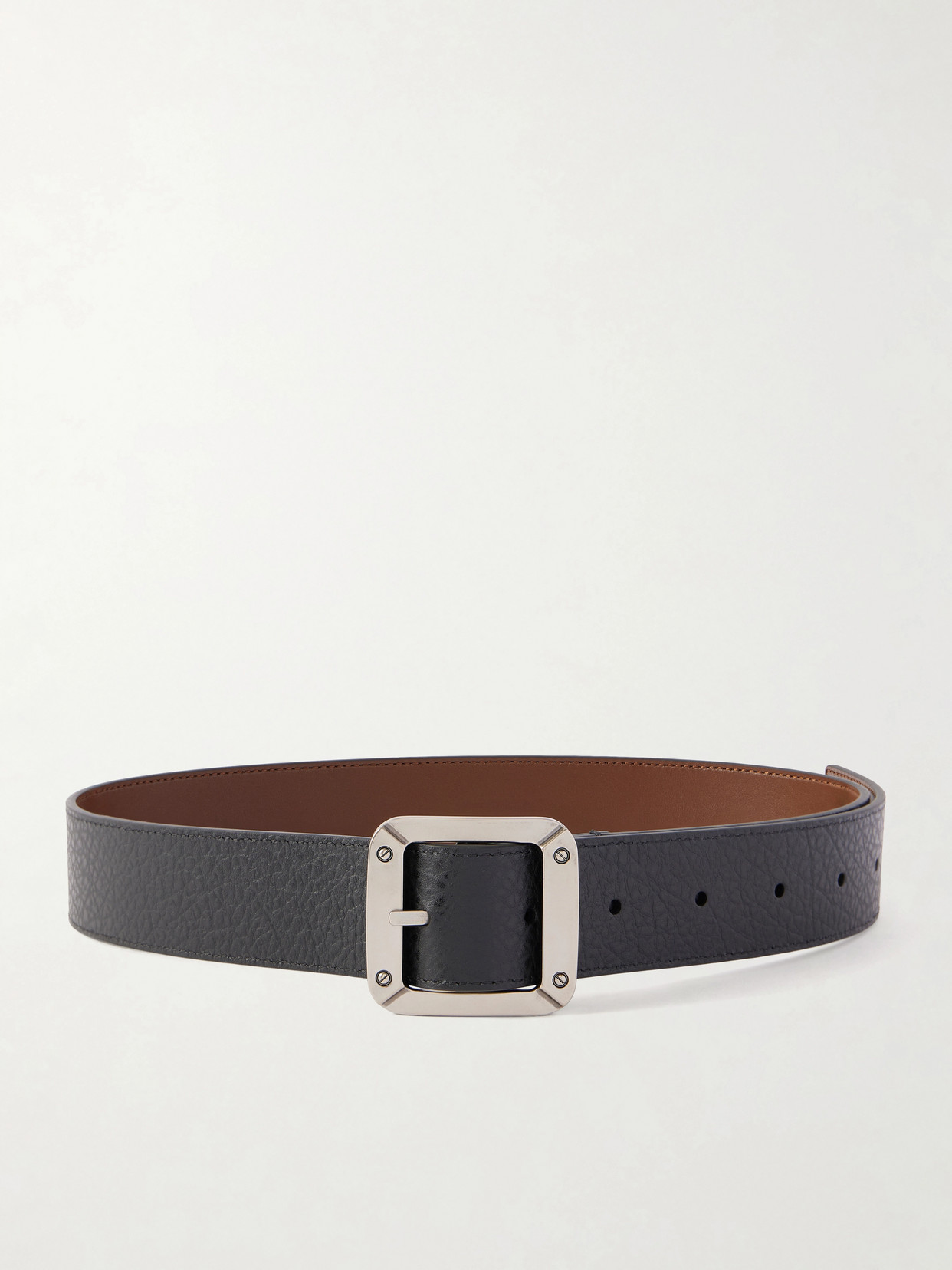 Acne Studios Reversible Leather Belt In Brown