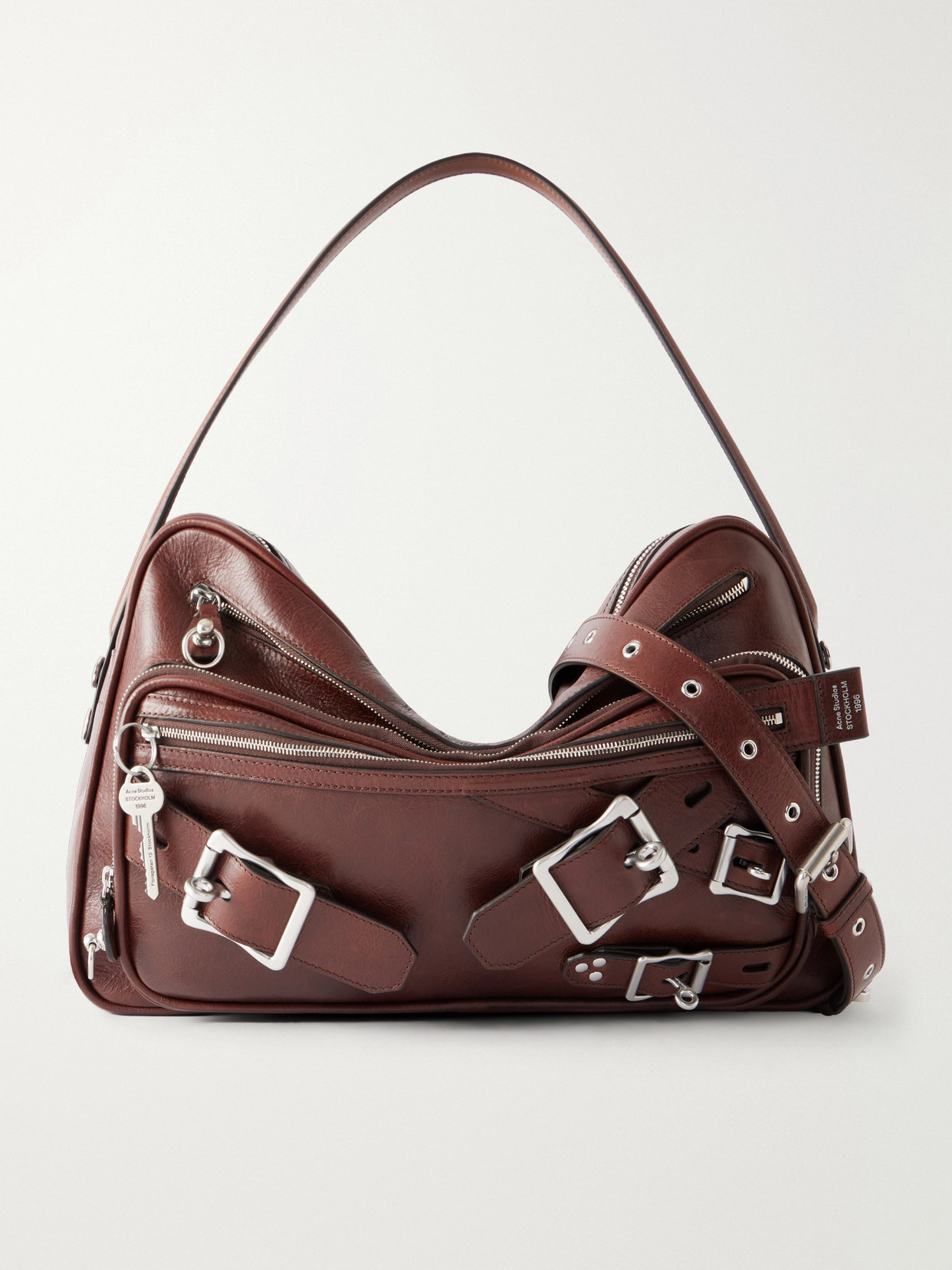 Acne Studios Camero Camera Leather Shoulder Bag In Brown