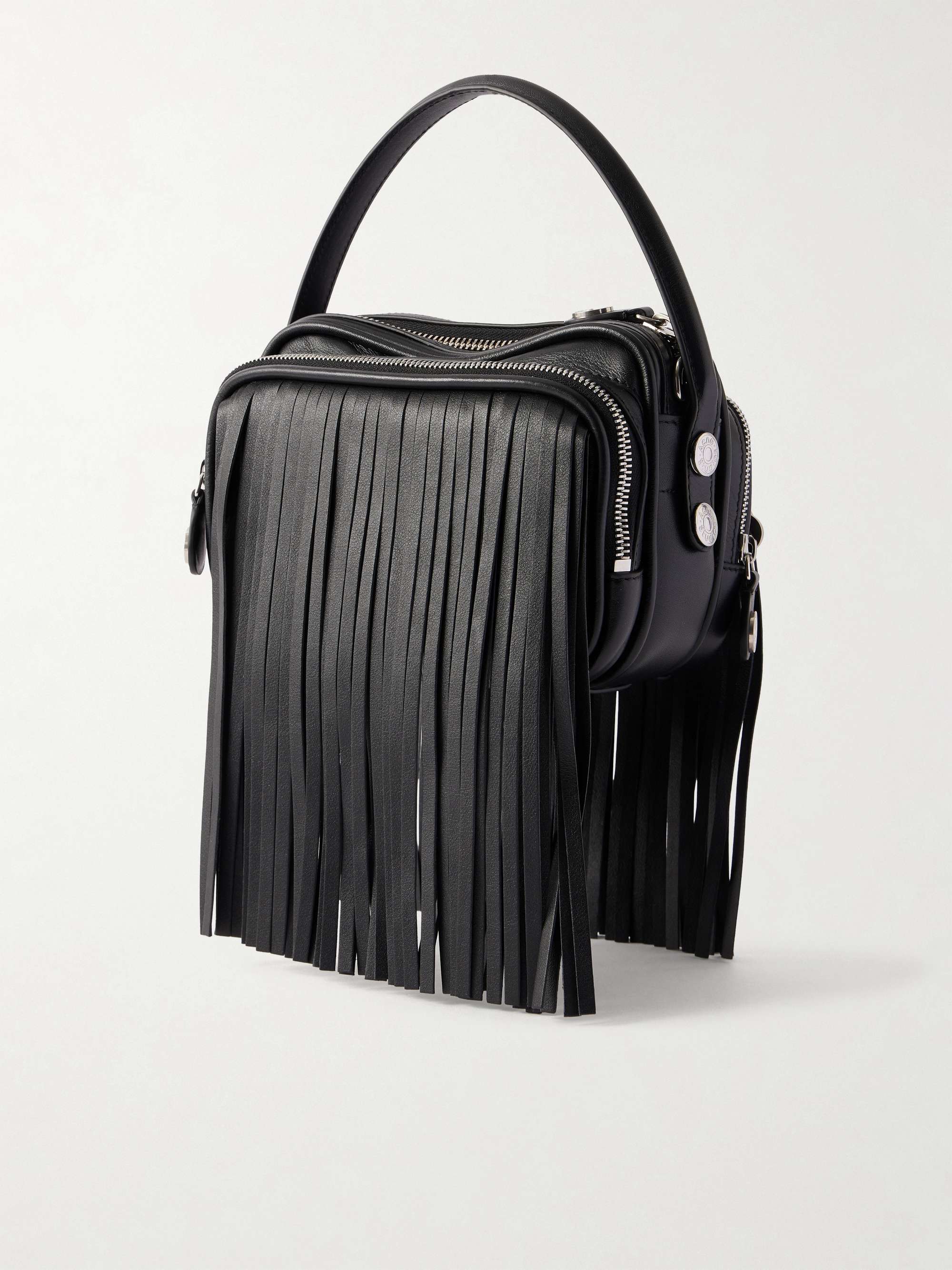 ACNE STUDIOS Camero Fringe leather shoulder bag | NET-A-PORTER