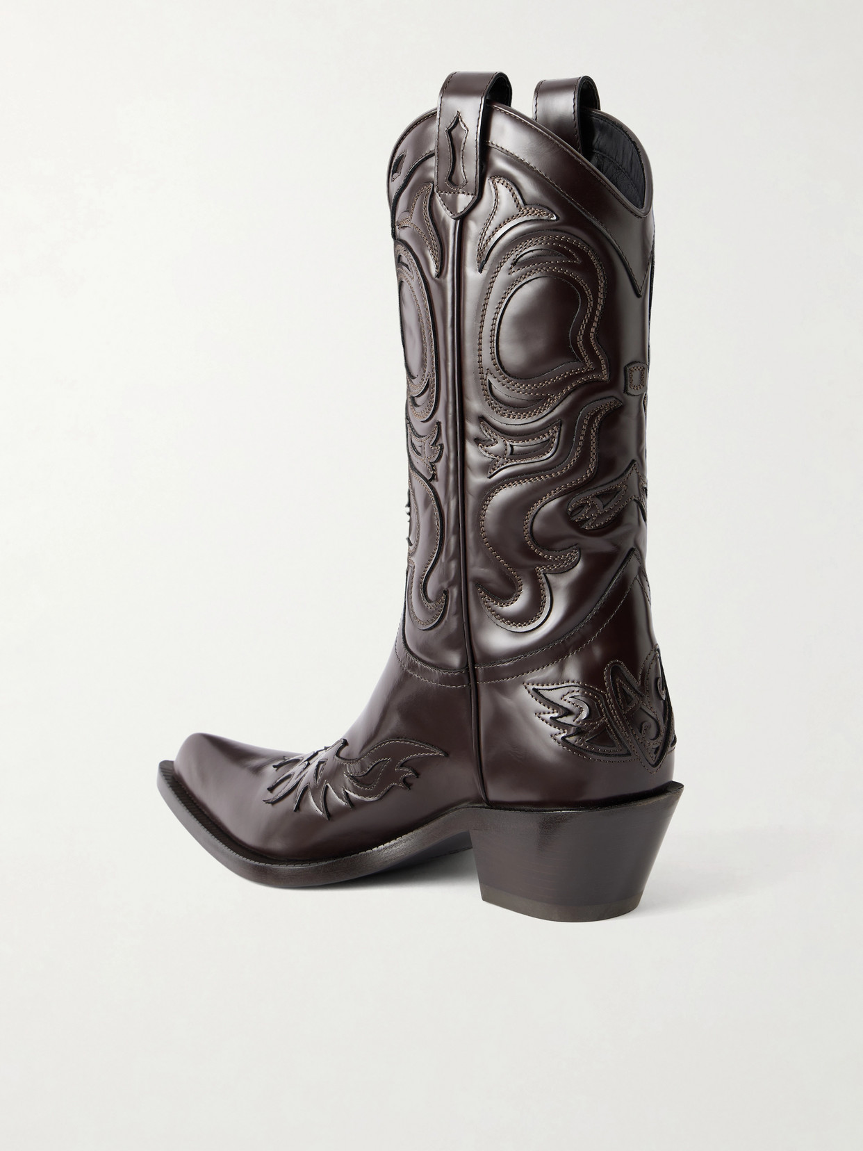 Leather Ankle Cowboy Boots