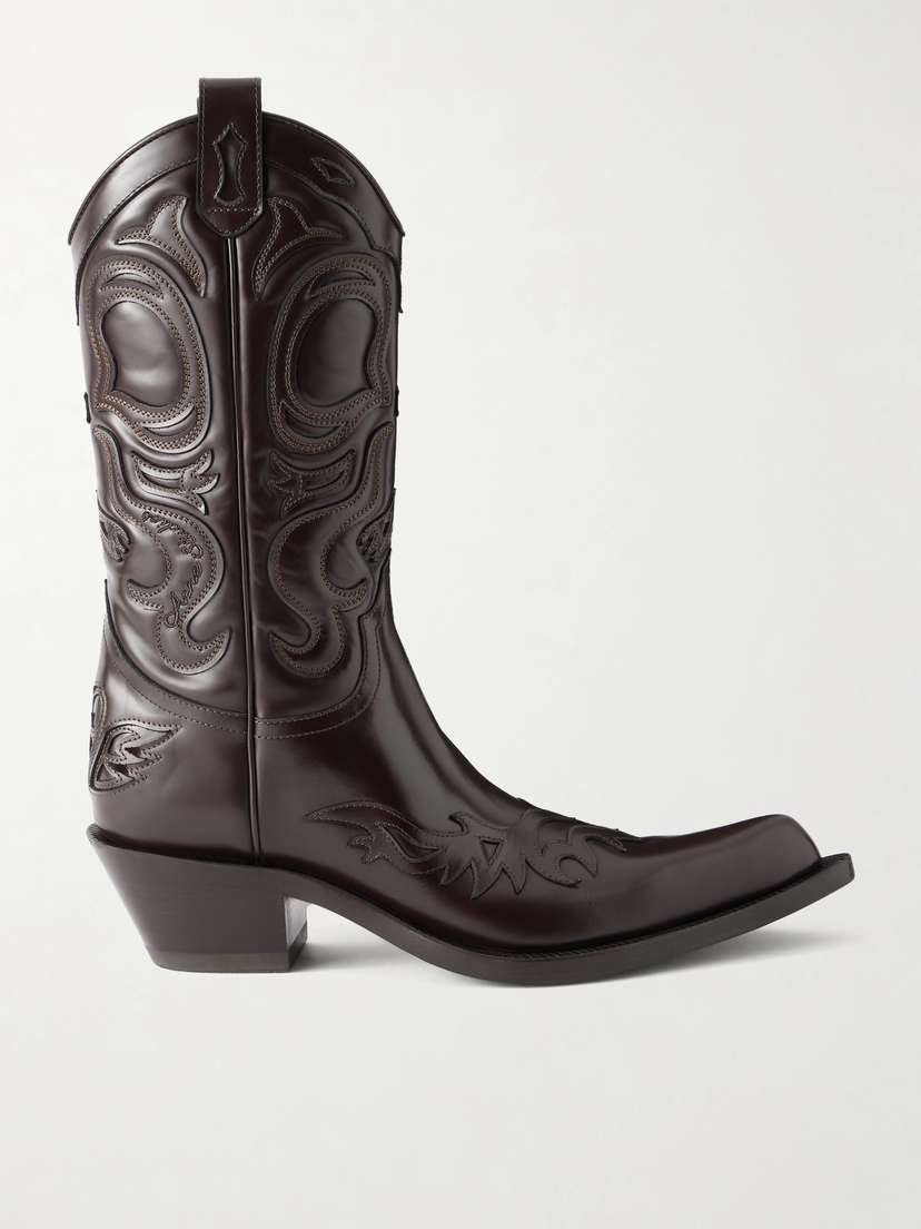 Acne Studios Leather Ankle Cowboy Boots