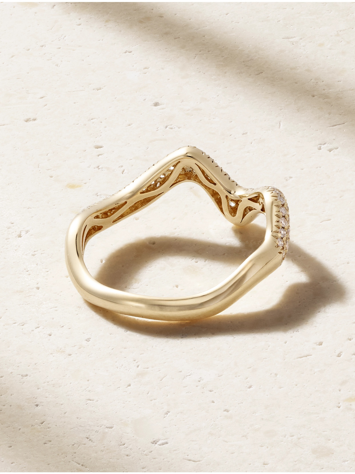 Shay Wave 18-karat Gold Diamond Ring In Gold
