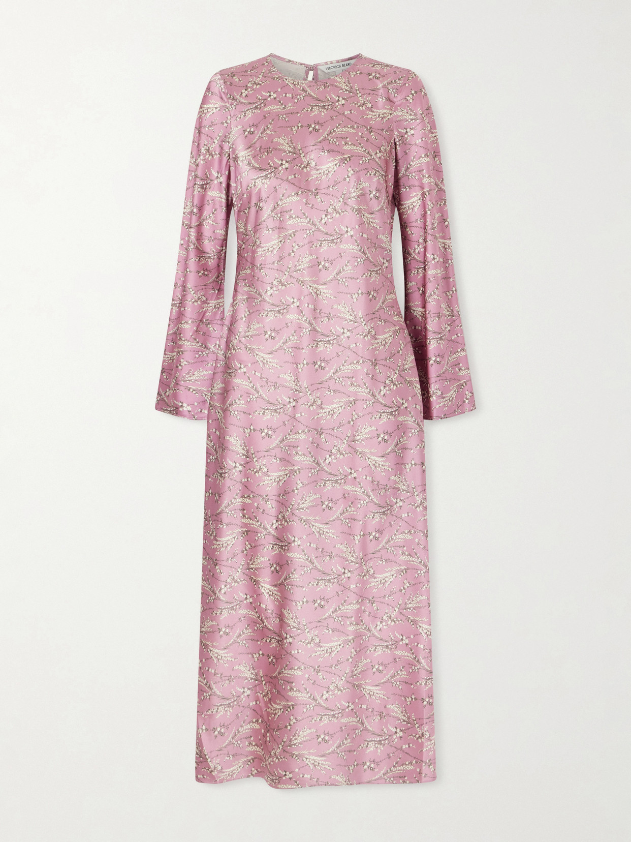 Veronica Beard - Gemma Floral-print Silk-blend Satin Maxi Dress - Pink