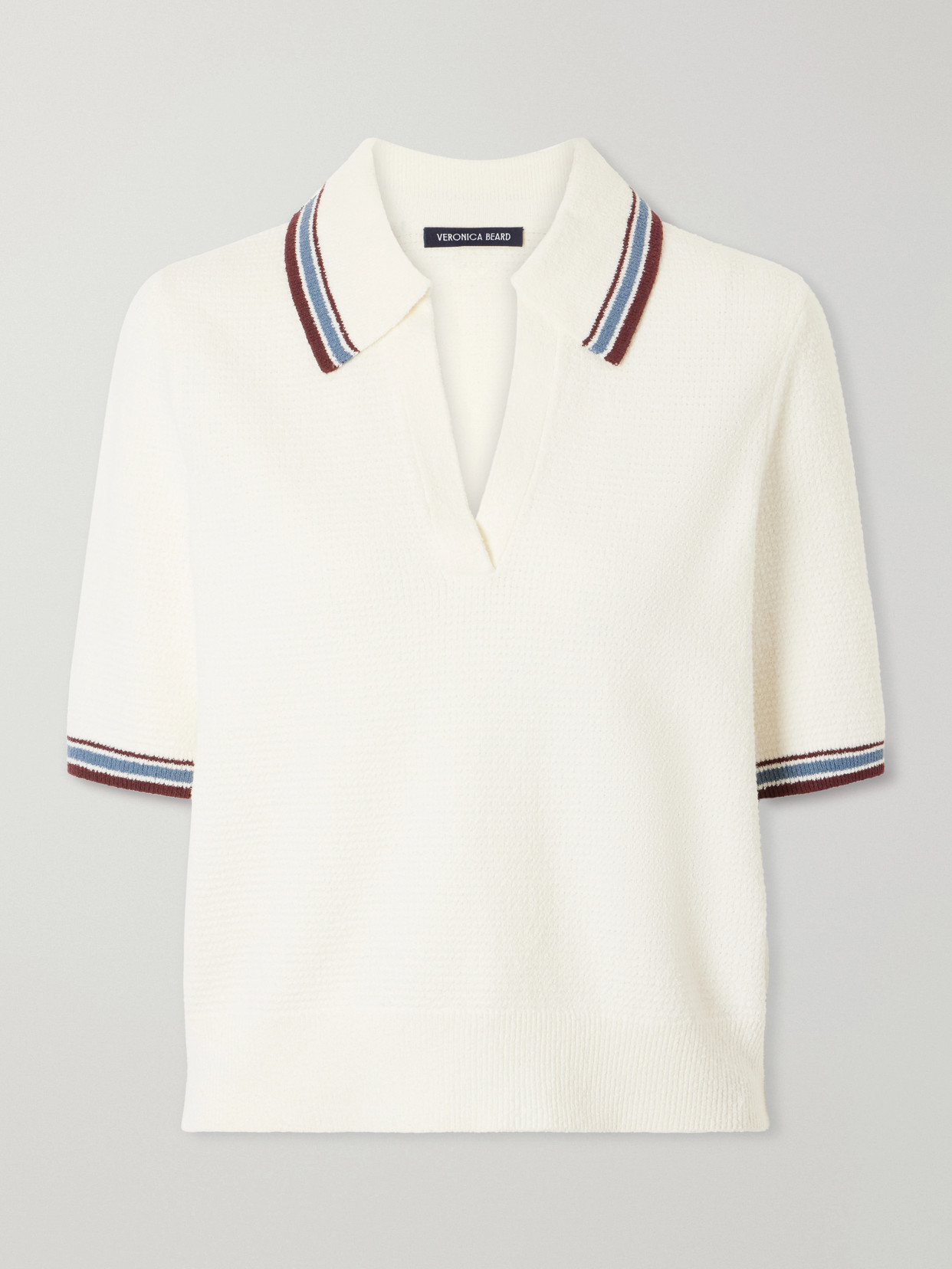 Quinelle Striped Cotton-Blend Polo