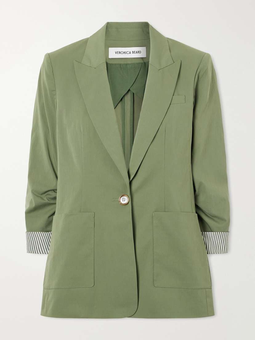 Veronica Beard Mcallin Dickey Cotton-blend Poplin Blazer